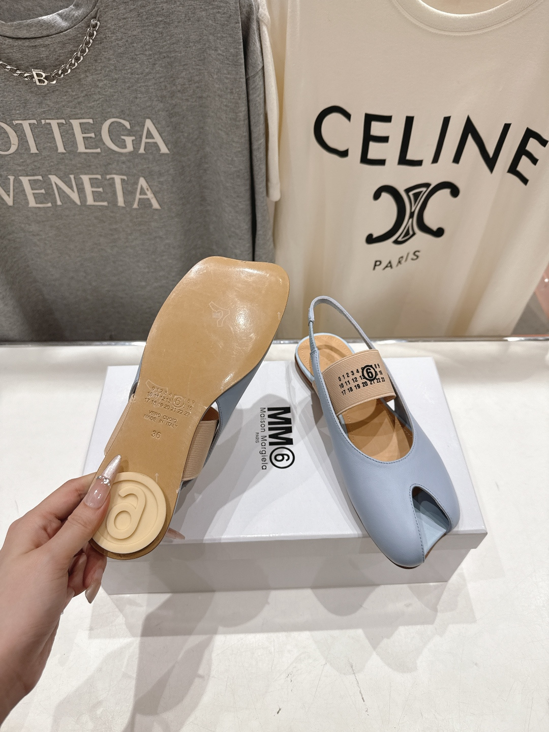 高版本出厂 MM6马吉拉F055 2026ss春夏新品玛丽珍平底鞋芭蕾舞鞋鱼嘴凉鞋舒适度不用说 肯定会很