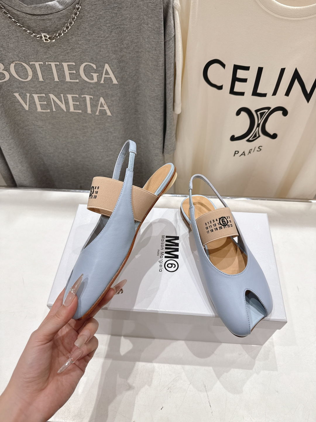 高版本出厂 MM6马吉拉F055 2026ss春夏新品玛丽珍平底鞋芭蕾舞鞋鱼嘴凉鞋舒适度不用说 肯定会很