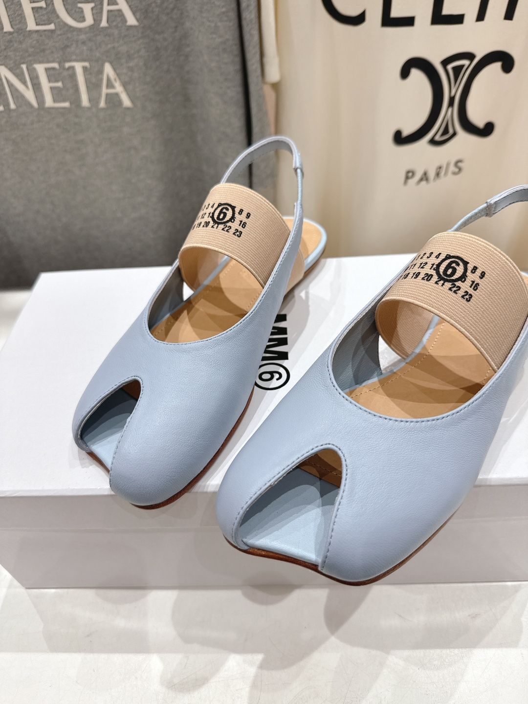 高版本出厂 MM6马吉拉F055 2026ss春夏新品玛丽珍平底鞋芭蕾舞鞋鱼嘴凉鞋舒适度不用说 肯定会很