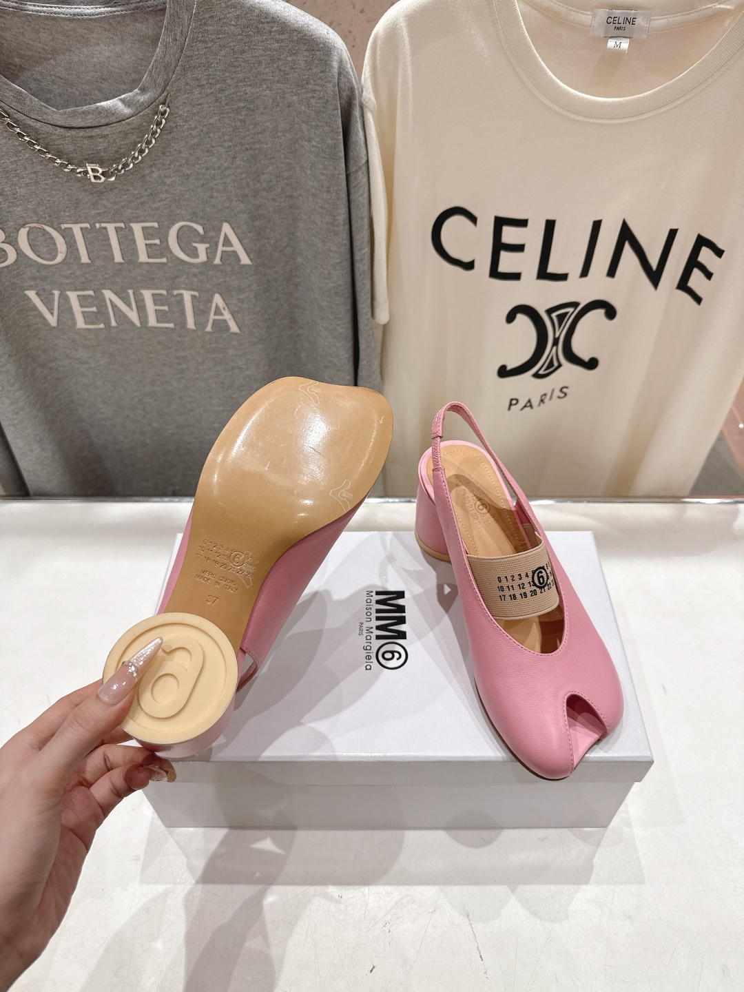 高版本出厂 MM6马吉拉F055 2026ss春夏新品玛丽珍高跟鞋芭蕾舞鞋鱼嘴凉鞋舒适度不用说 肯定会很