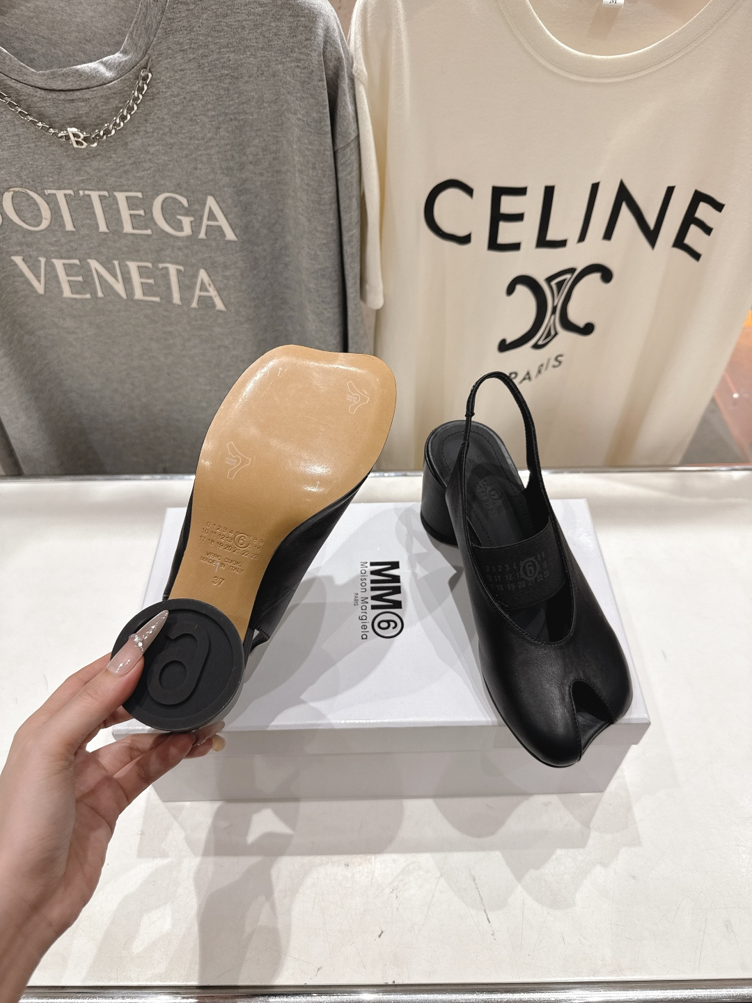 高版本出厂 MM6马吉拉F055 2026ss春夏新品玛丽珍高跟鞋芭蕾舞鞋鱼嘴凉鞋舒适度不用说 肯定会很