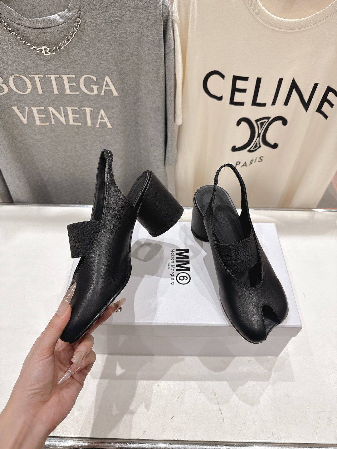 高版本出厂 MM6马吉拉F055 2026ss春夏新品玛丽珍高跟鞋芭蕾舞鞋鱼嘴凉鞋舒适度不用说 肯定会很