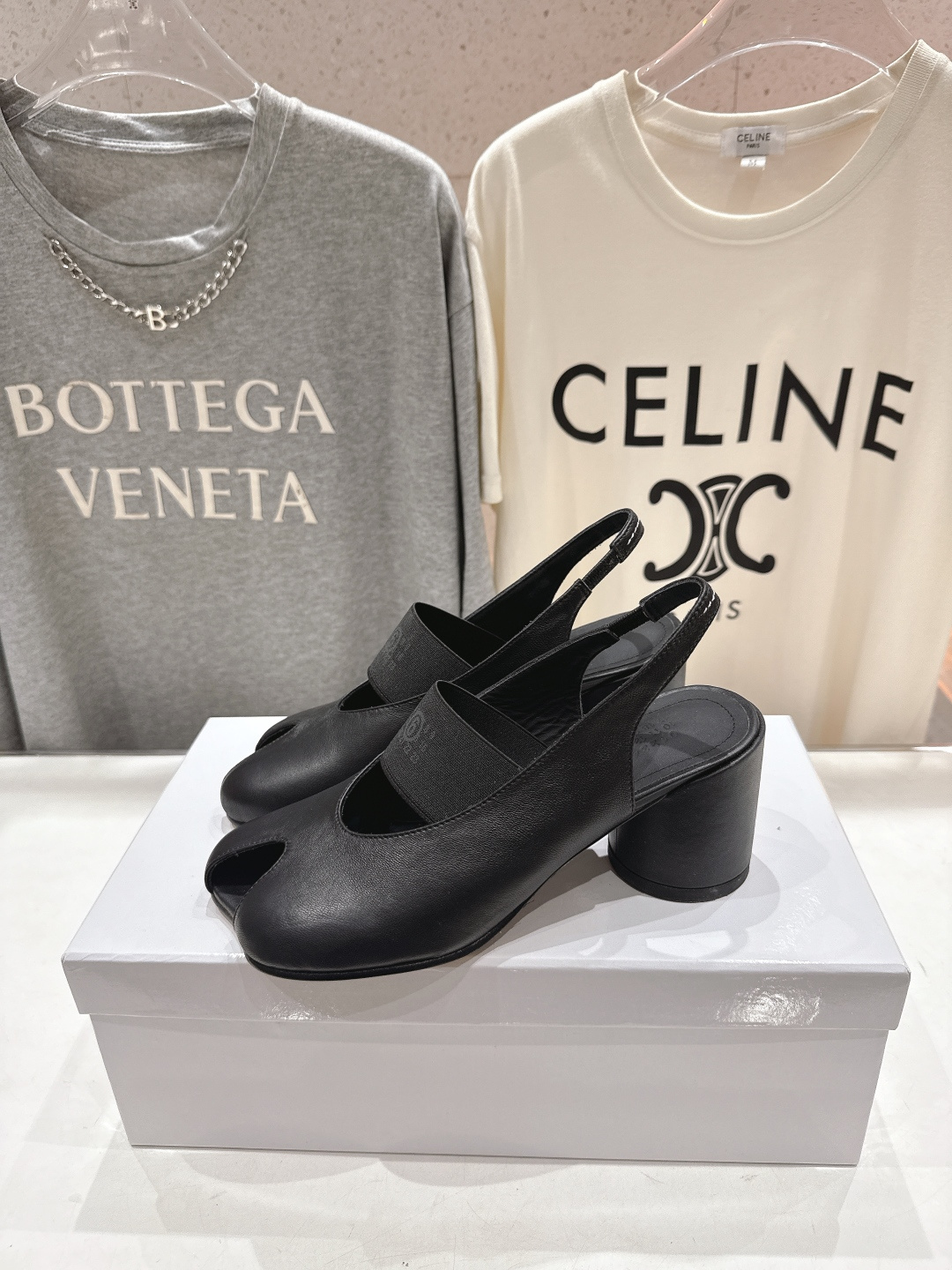 高版本出厂 MM6马吉拉F055 2026ss春夏新品玛丽珍高跟鞋芭蕾舞鞋鱼嘴凉鞋舒适度不用说 肯定会很