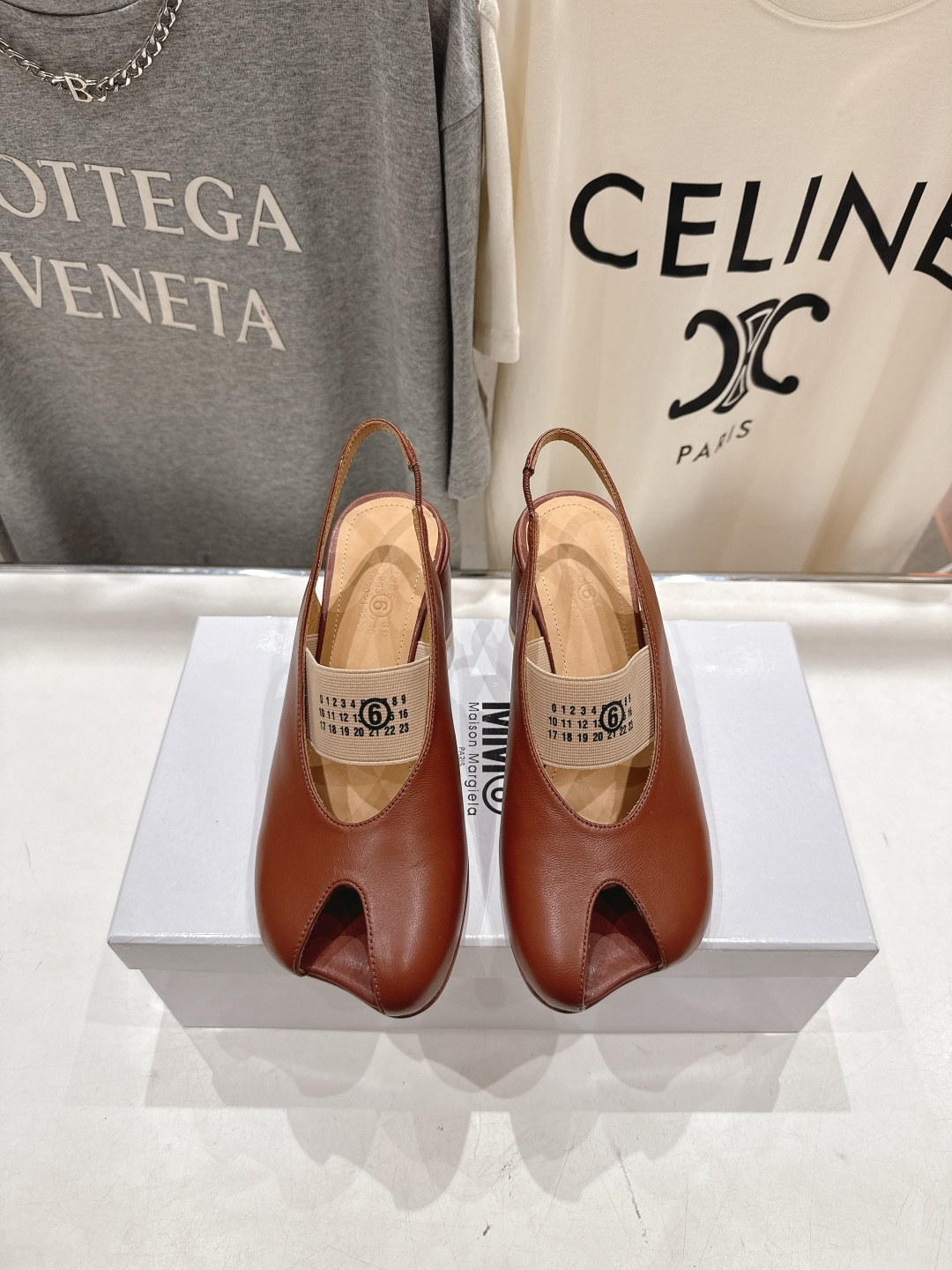 高版本出厂 MM6马吉拉F055 2026ss春夏新品玛丽珍高跟鞋芭蕾舞鞋鱼嘴凉鞋舒适度不用说 肯定会很