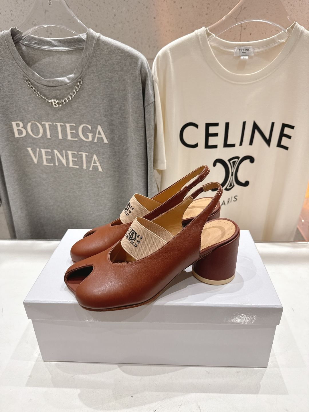 高版本出厂 MM6马吉拉F055 2026ss春夏新品玛丽珍高跟鞋芭蕾舞鞋鱼嘴凉鞋舒适度不用说 肯定会很