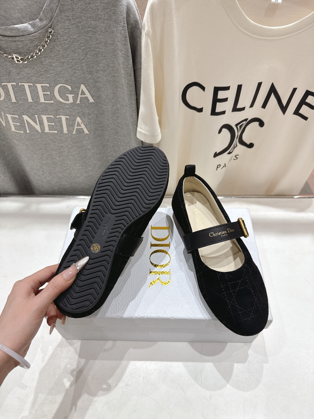 高版本出厂 Dior*迪奥D家F050 2026ss早春新款仙女风平底玛丽珍单鞋芭蕾舞鞋1:1原版复刻 