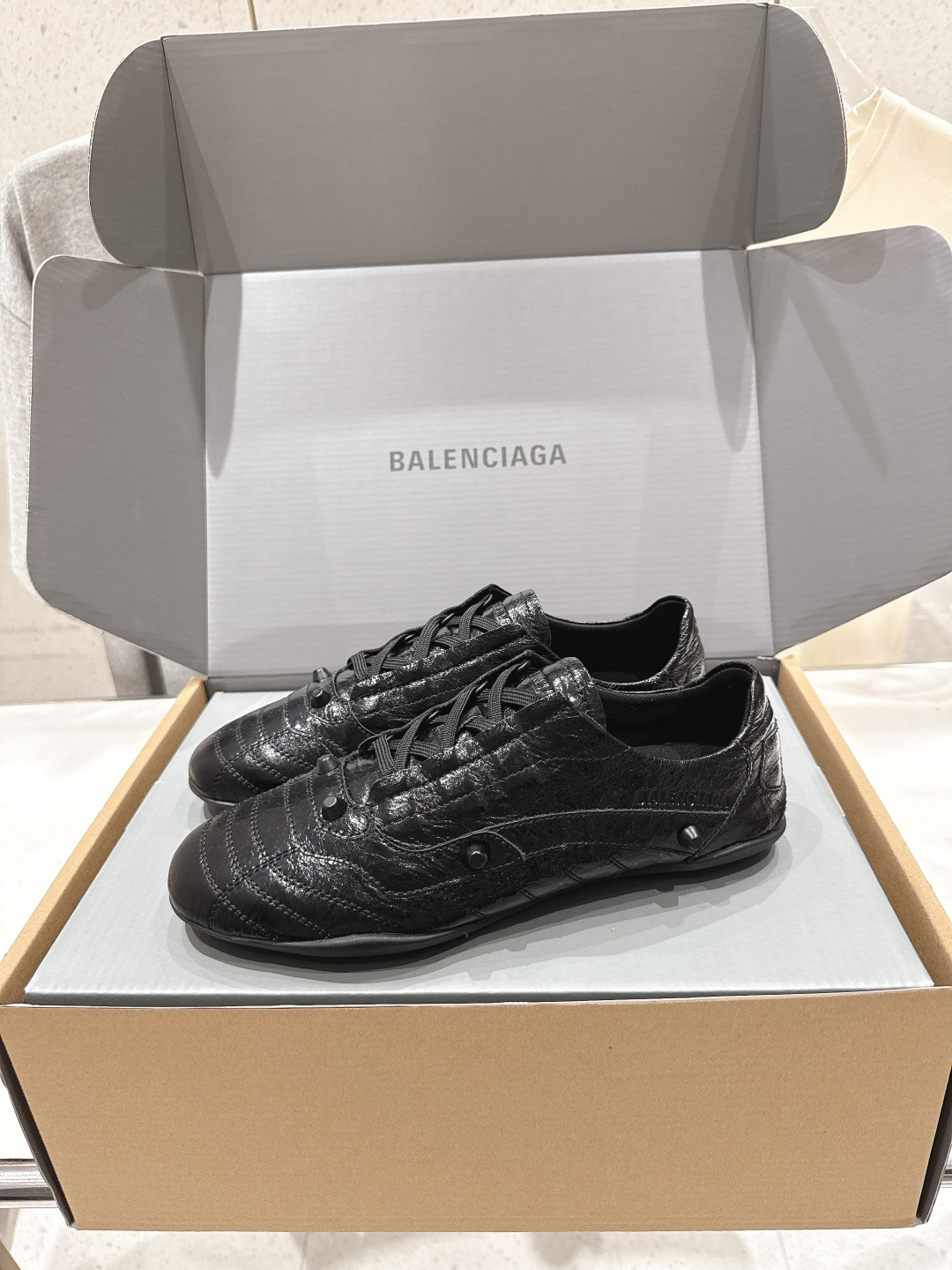 高版本出厂 莞货Balenciaga/巴黎世家F028 2026ss早春新款复古风休闲运动鞋德训鞋以复古
