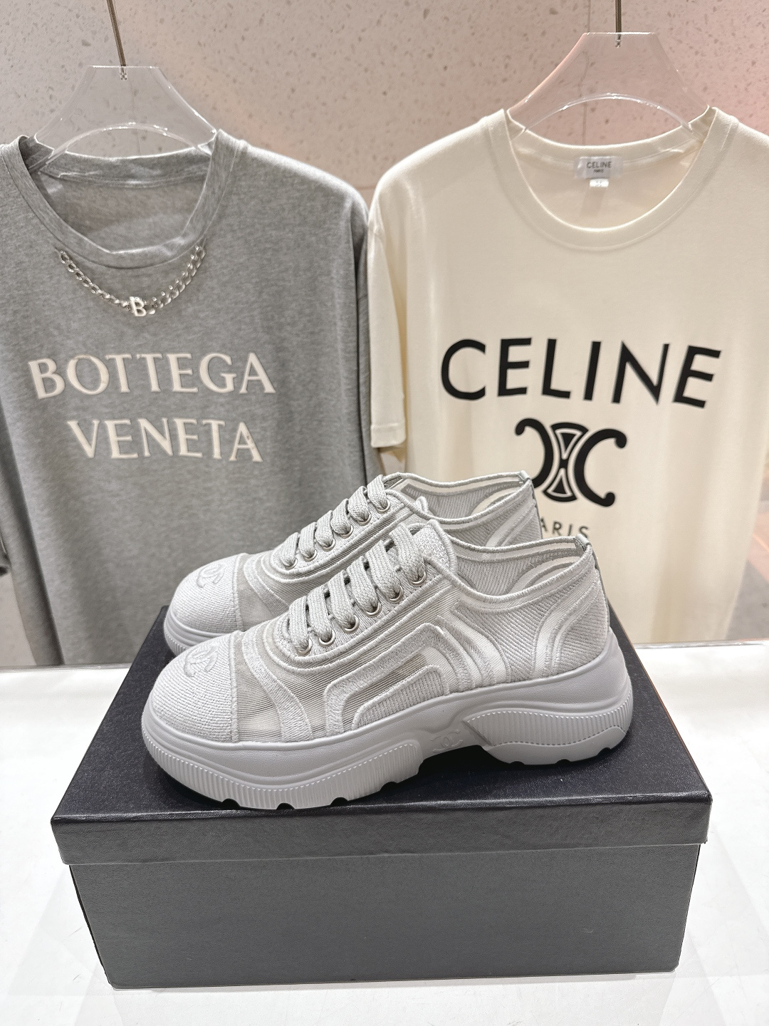 高版本出厂 Chanel香奈儿F036 小香 2026ss走秀新款厚底休闲鞋小白鞋运动鞋 饼干鞋顶级版本