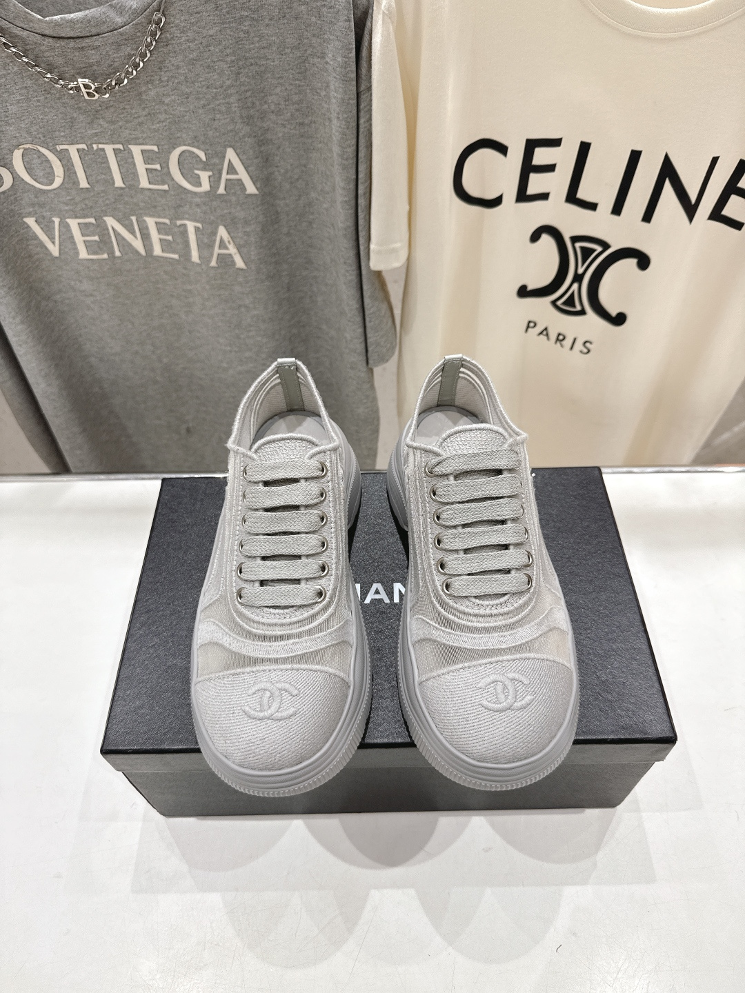 高版本出厂 Chanel香奈儿F036 小香 2026ss走秀新款厚底休闲鞋小白鞋运动鞋 饼干鞋顶级版本