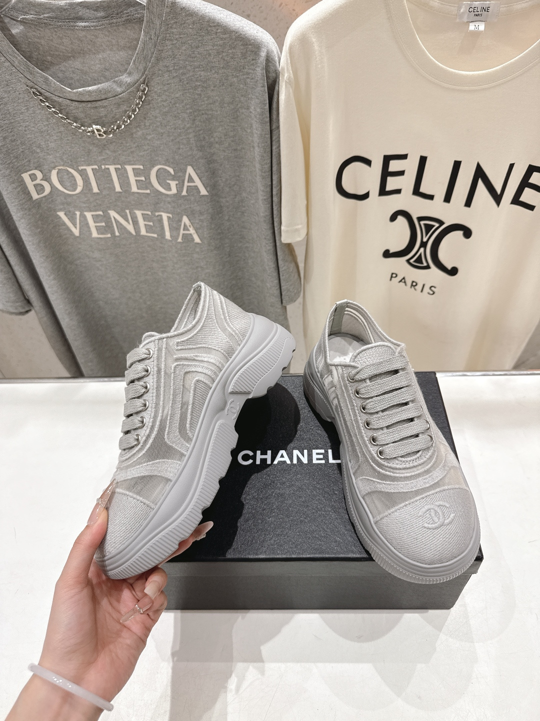 高版本出厂 Chanel香奈儿F036 小香 2026ss走秀新款厚底休闲鞋小白鞋运动鞋 饼干鞋顶级版本