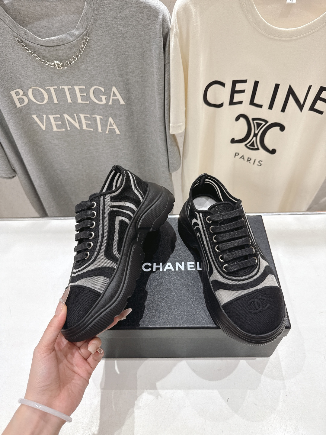 高版本出厂 Chanel香奈儿F036 小香 2026ss走秀新款厚底休闲鞋小白鞋运动鞋 饼干鞋顶级版本