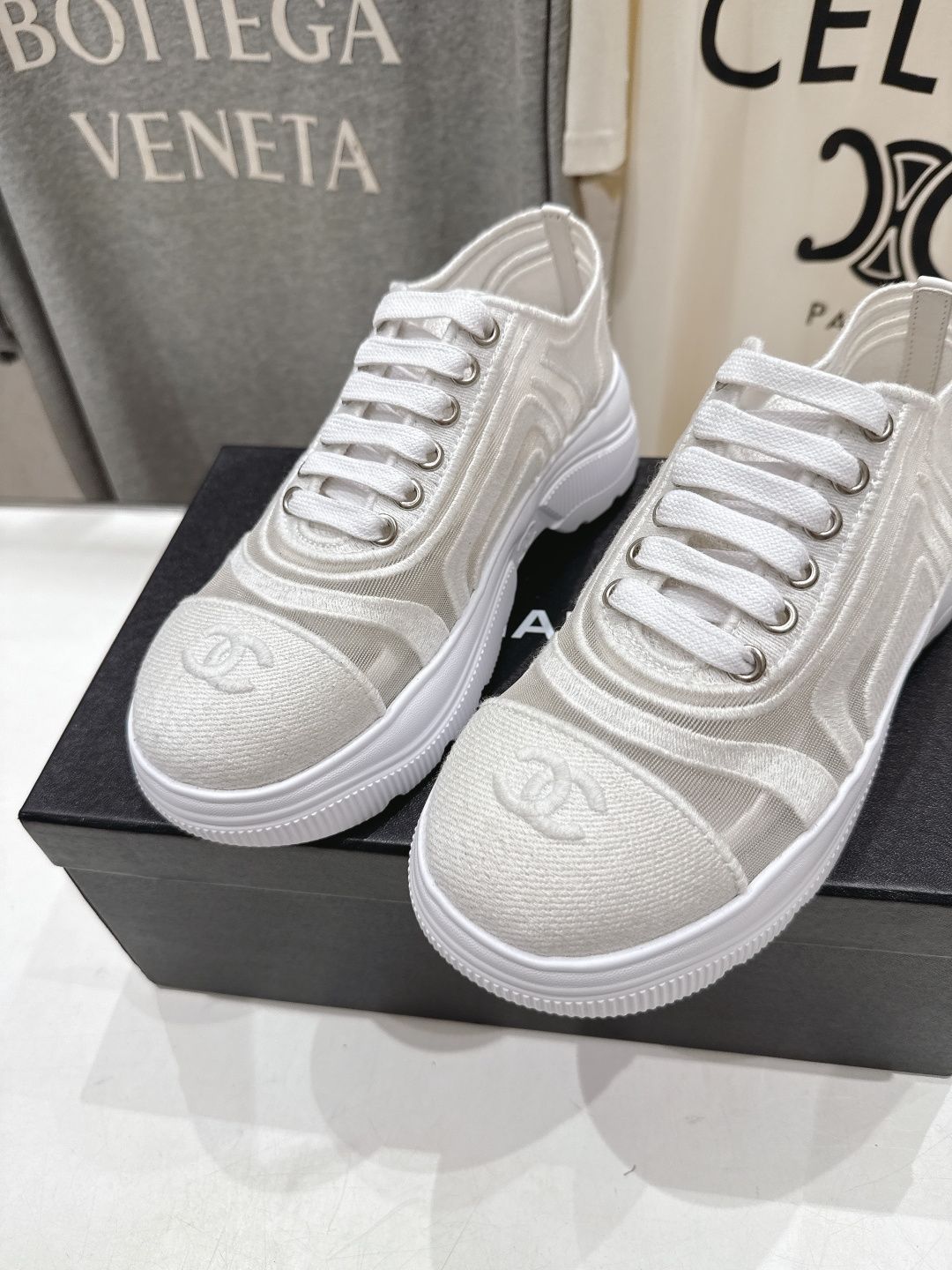 高版本出厂 Chanel香奈儿F036 小香 2026ss走秀新款厚底休闲鞋小白鞋运动鞋 饼干鞋顶级版本