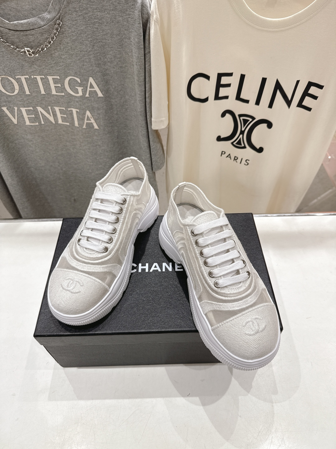 高版本出厂 Chanel香奈儿F036 小香 2026ss走秀新款厚底休闲鞋小白鞋运动鞋 饼干鞋顶级版本