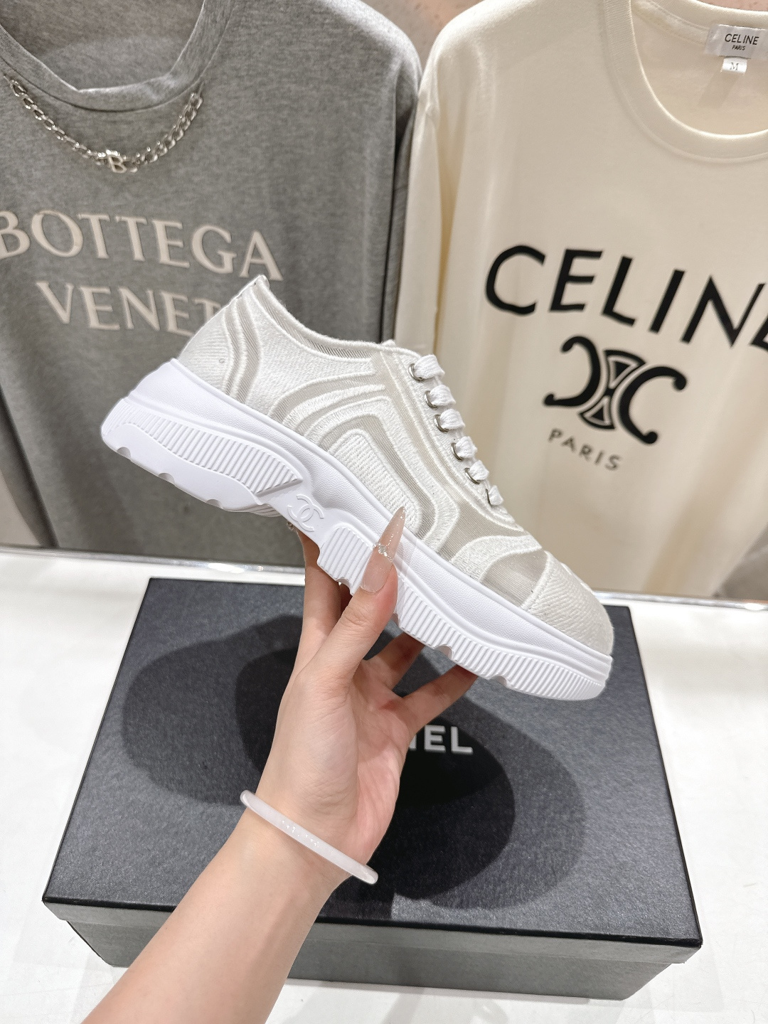 高版本出厂 Chanel香奈儿F036 小香 2026ss走秀新款厚底休闲鞋小白鞋运动鞋 饼干鞋顶级版本
