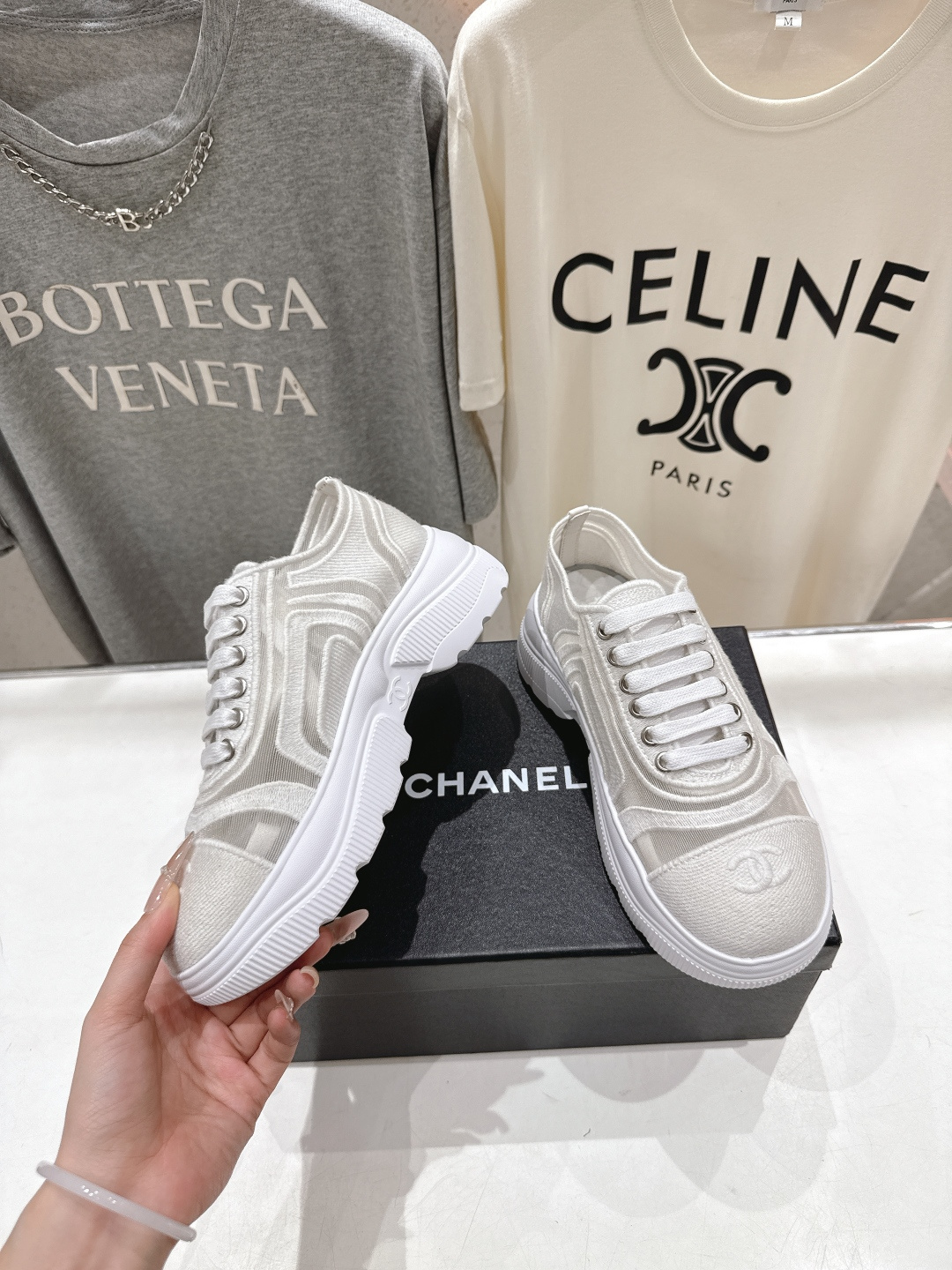 高版本出厂 Chanel香奈儿F036 小香 2026ss走秀新款厚底休闲鞋小白鞋运动鞋 饼干鞋顶级版本