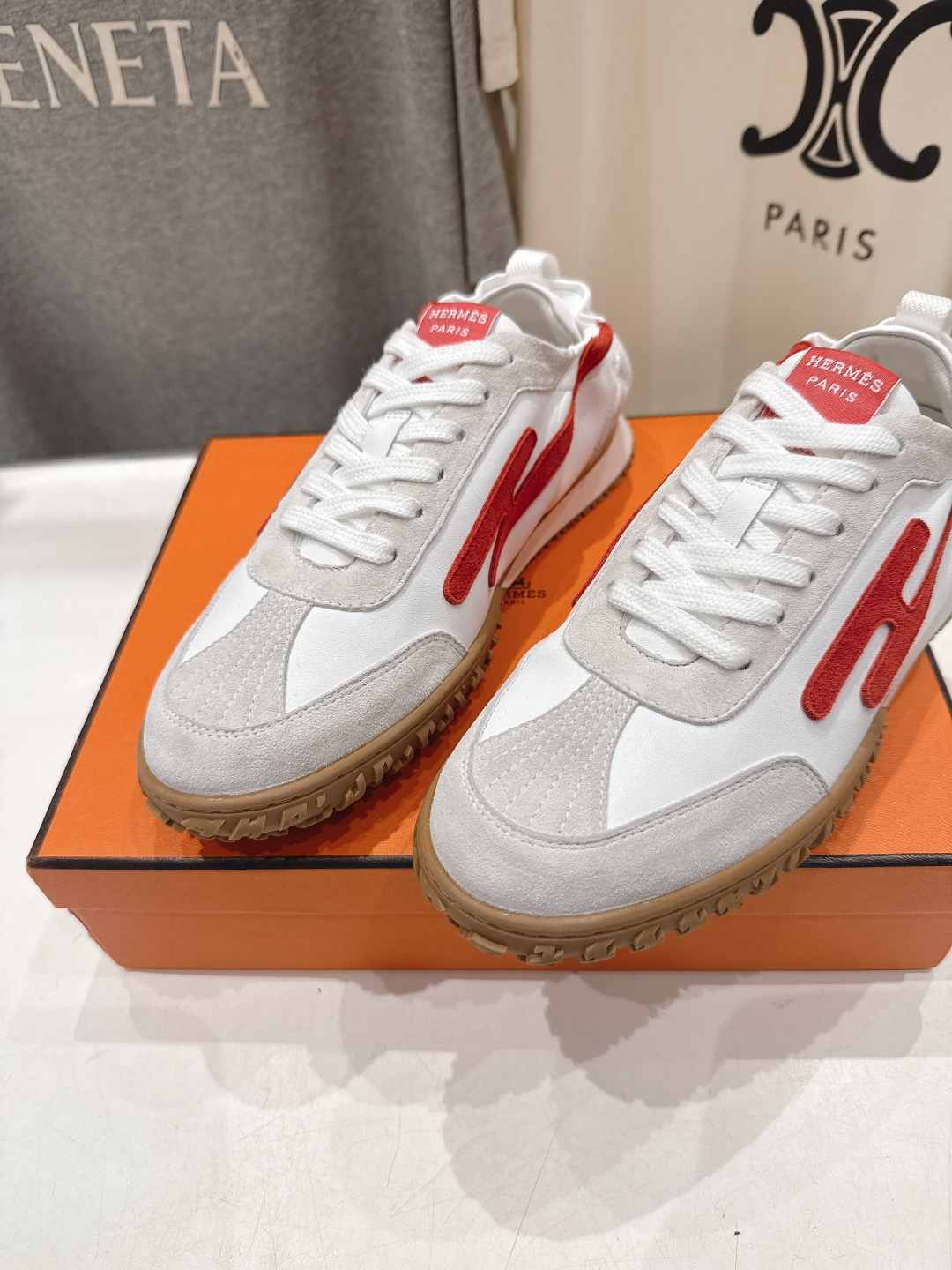 高版本出厂 情侣款 Hermes 2026ss新款爱马仕F032 In系列系带阿甘鞋德训鞋休闲运动鞋原版