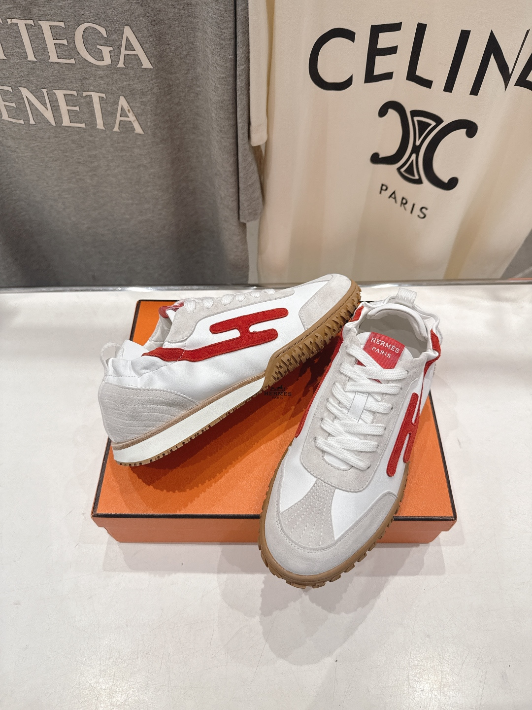 高版本出厂 情侣款 Hermes 2026ss新款爱马仕F032 In系列系带阿甘鞋德训鞋休闲运动鞋原版