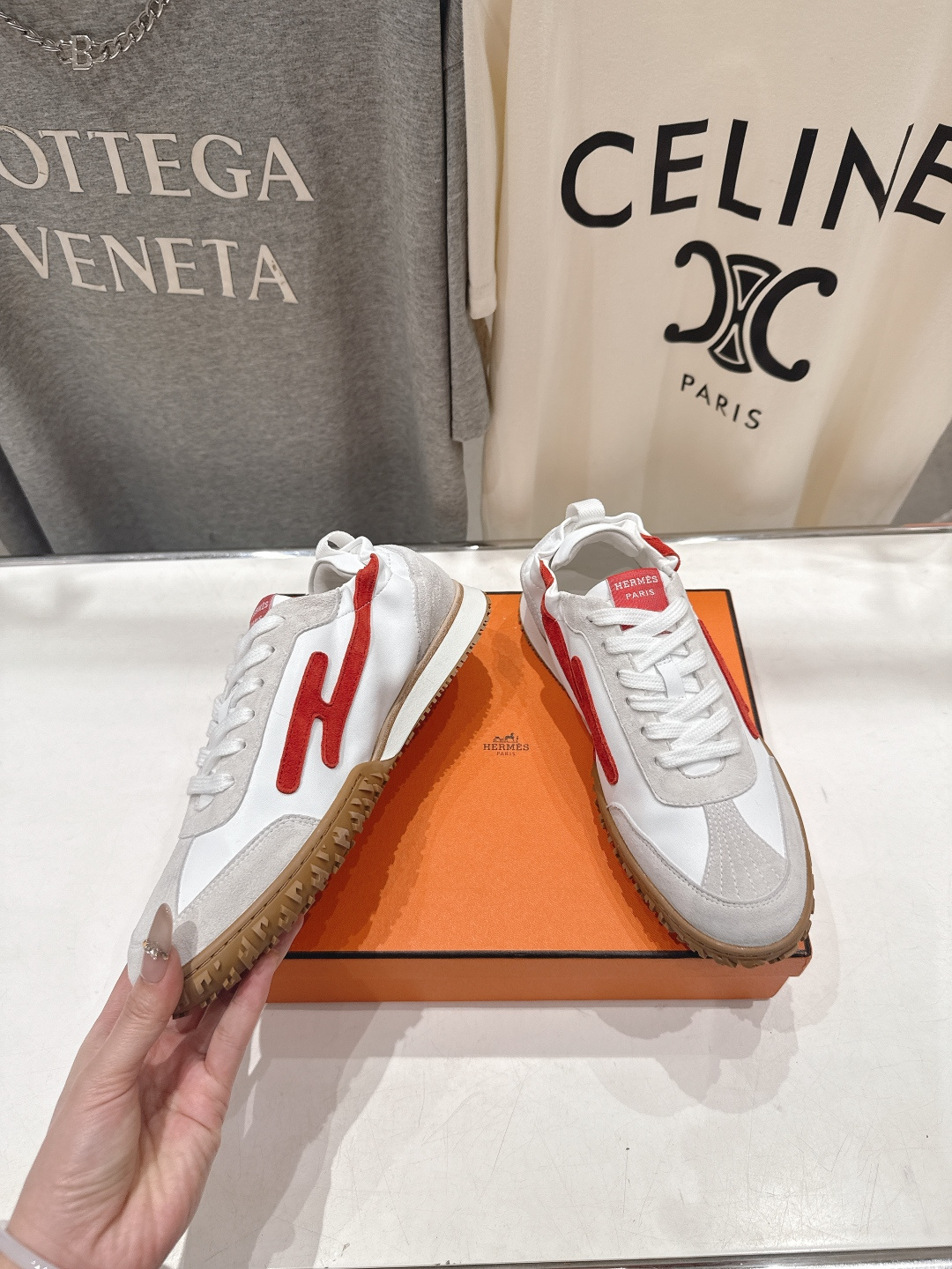 高版本出厂 情侣款 Hermes 2026ss新款爱马仕F032 In系列系带阿甘鞋德训鞋休闲运动鞋原版