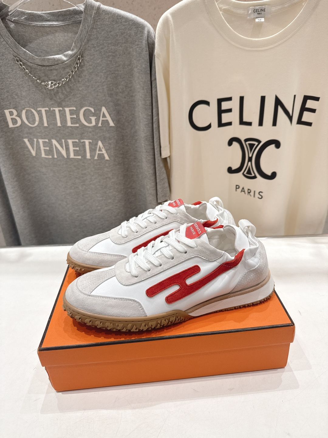 高版本出厂 情侣款 Hermes 2026ss新款爱马仕F032 In系列系带阿甘鞋德训鞋休闲运动鞋原版