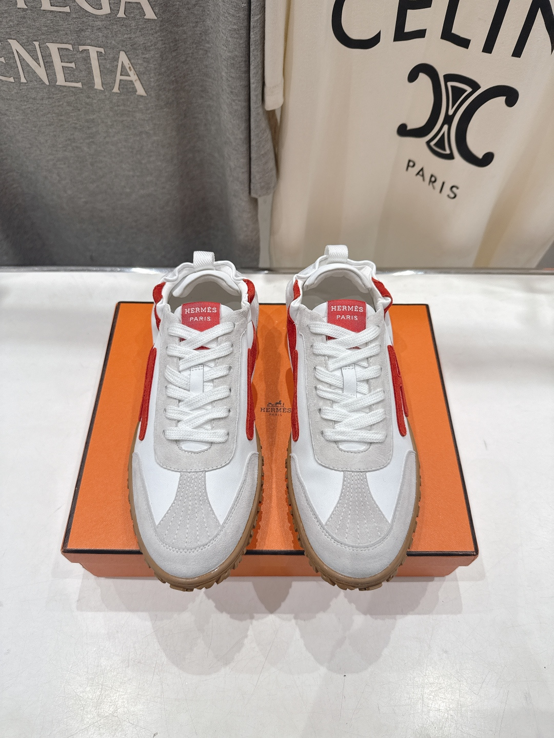 高版本出厂 情侣款 Hermes 2026ss新款爱马仕F032 In系列系带阿甘鞋德训鞋休闲运动鞋原版