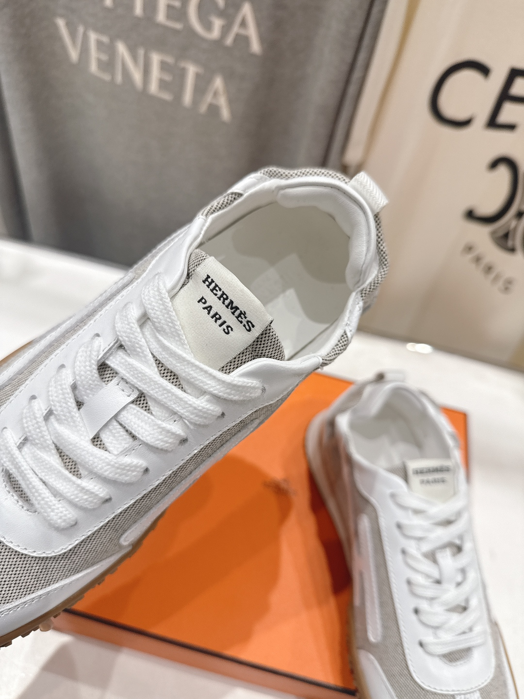 高版本出厂 情侣款 Hermes 2026ss新款爱马仕F032 In系列系带阿甘鞋德训鞋休闲运动鞋原版