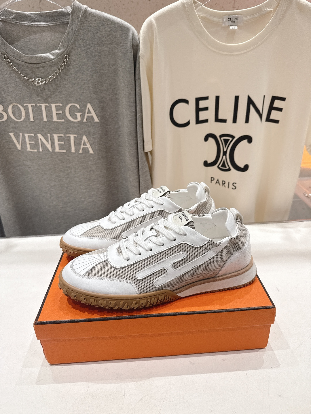 高版本出厂 情侣款 Hermes 2026ss新款爱马仕F032 In系列系带阿甘鞋德训鞋休闲运动鞋原版