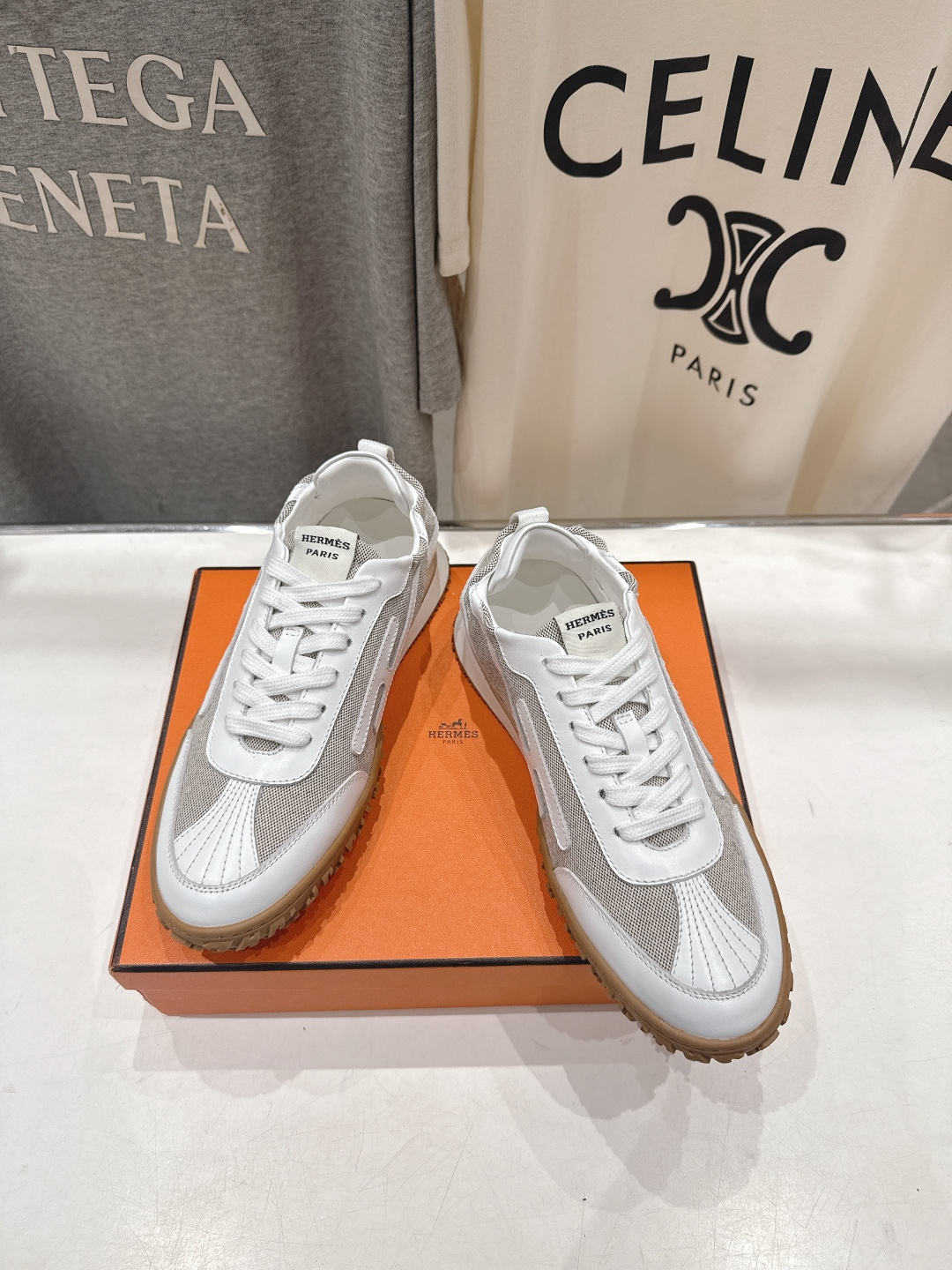 高版本出厂 情侣款 Hermes 2026ss新款爱马仕F032 In系列系带阿甘鞋德训鞋休闲运动鞋原版