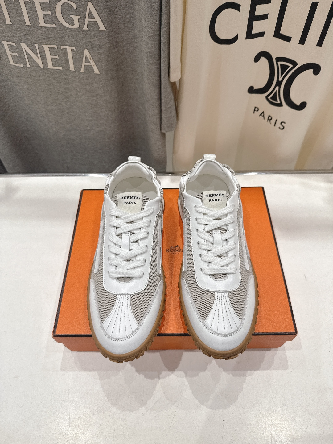 高版本出厂 情侣款 Hermes 2026ss新款爱马仕F032 In系列系带阿甘鞋德训鞋休闲运动鞋原版