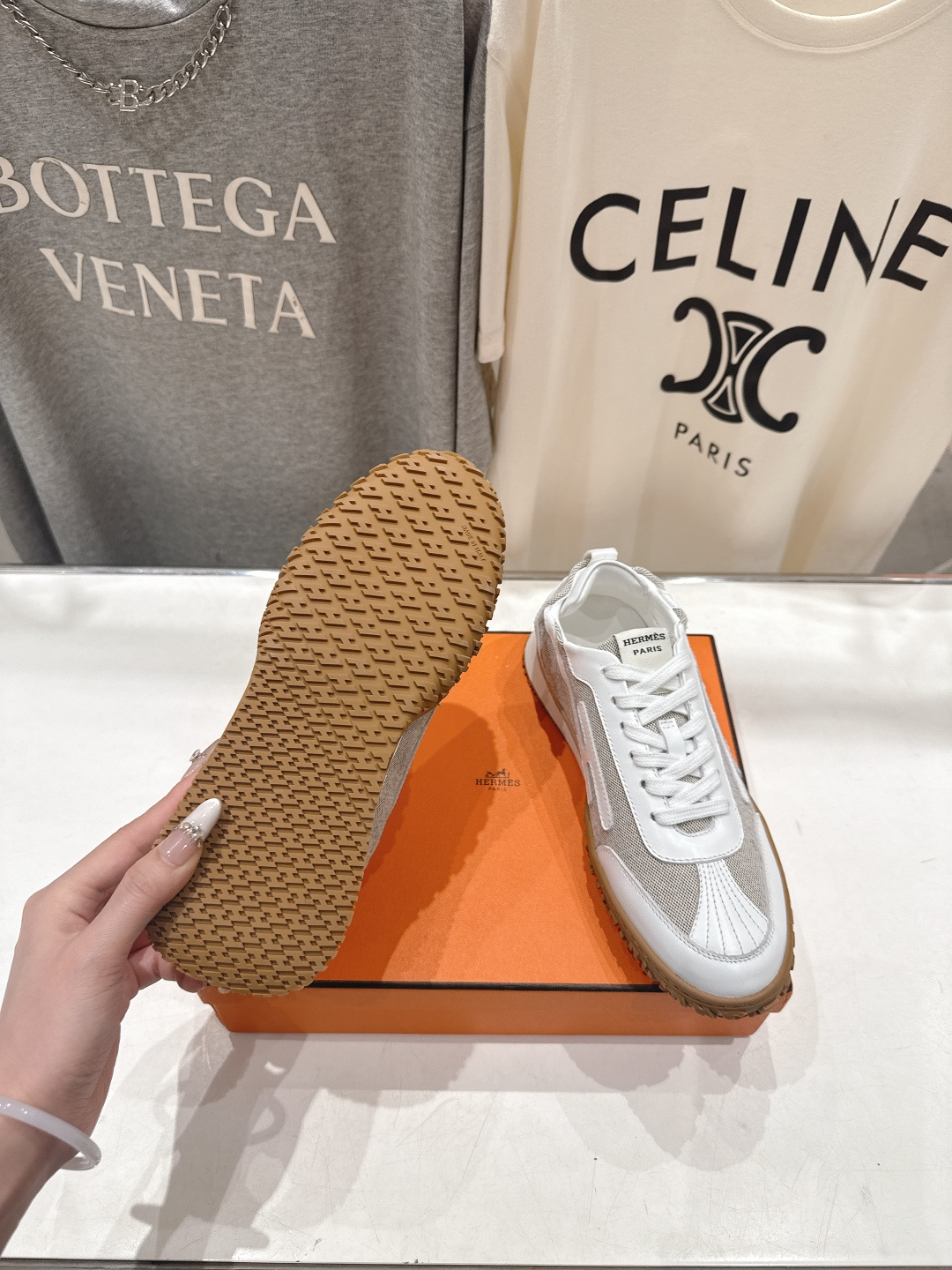 高版本出厂 情侣款 Hermes 2026ss新款爱马仕F032 In系列系带阿甘鞋德训鞋休闲运动鞋原版