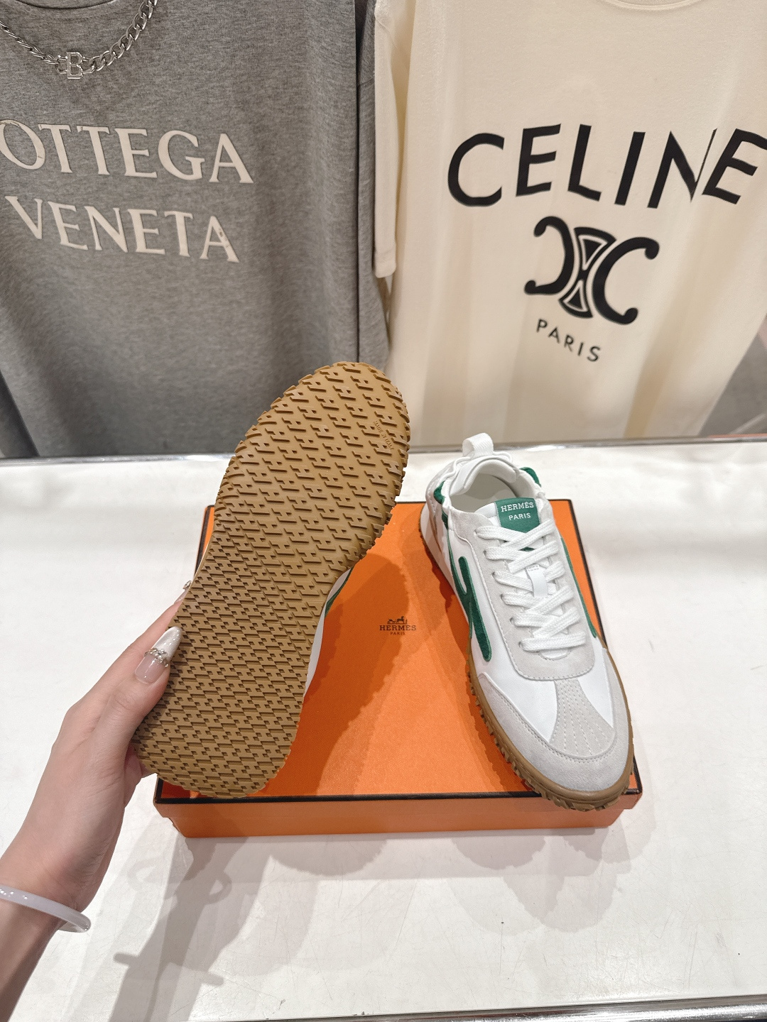 高版本出厂 情侣款 Hermes 2026ss新款爱马仕F032 In系列系带阿甘鞋德训鞋休闲运动鞋原版