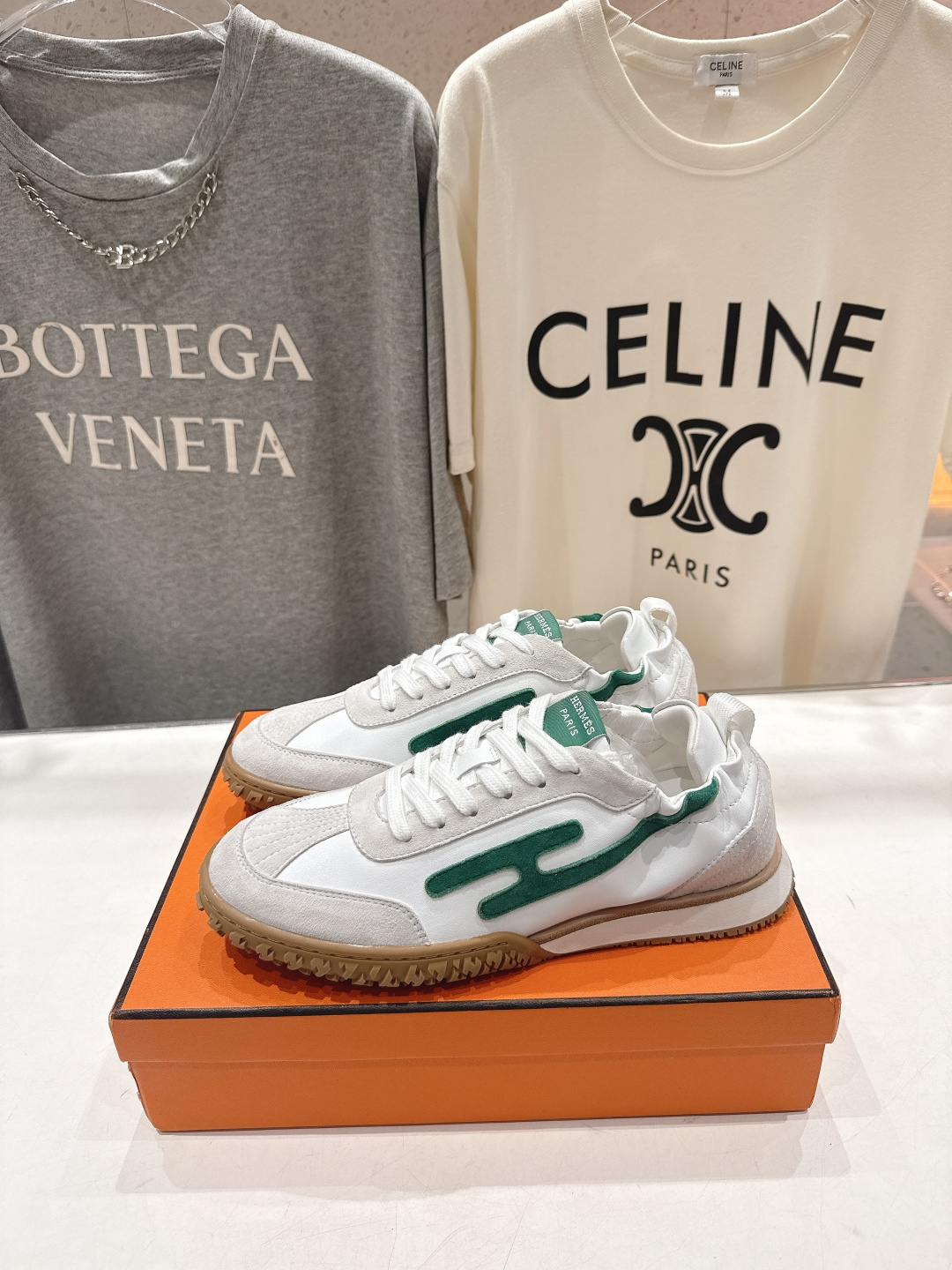 高版本出厂 情侣款 Hermes 2026ss新款爱马仕F032 In系列系带阿甘鞋德训鞋休闲运动鞋原版