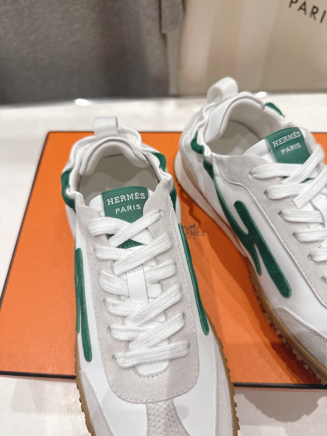 高版本出厂 情侣款 Hermes 2026ss新款爱马仕F032 In系列系带阿甘鞋德训鞋休闲运动鞋原版