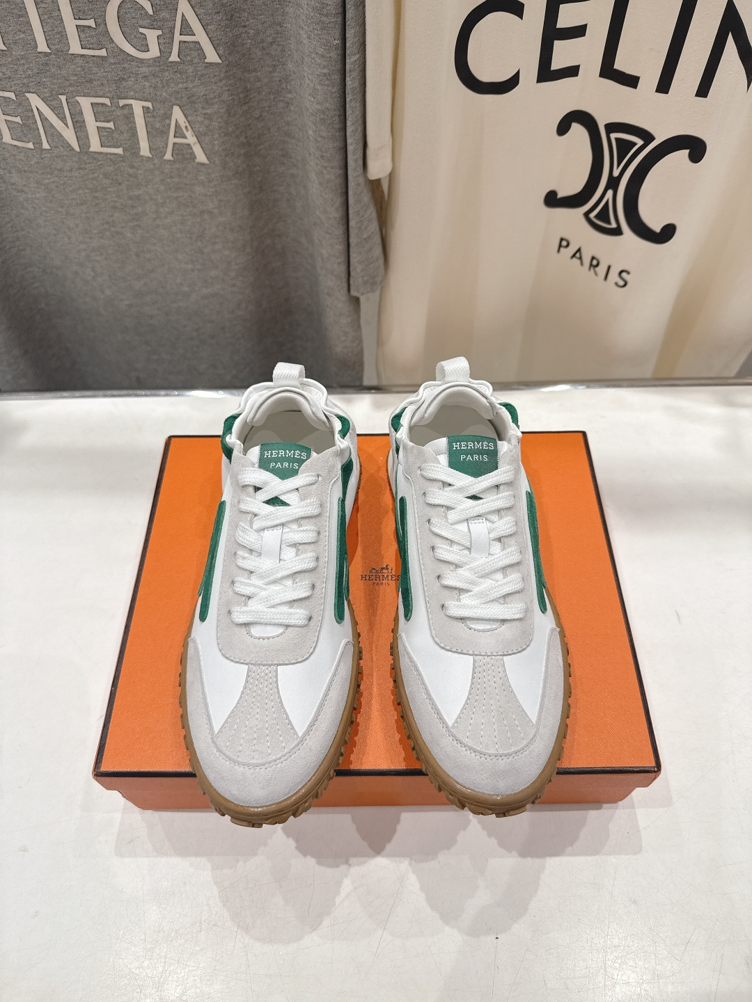 高版本出厂 情侣款 Hermes 2026ss新款爱马仕F032 In系列系带阿甘鞋德训鞋休闲运动鞋原版