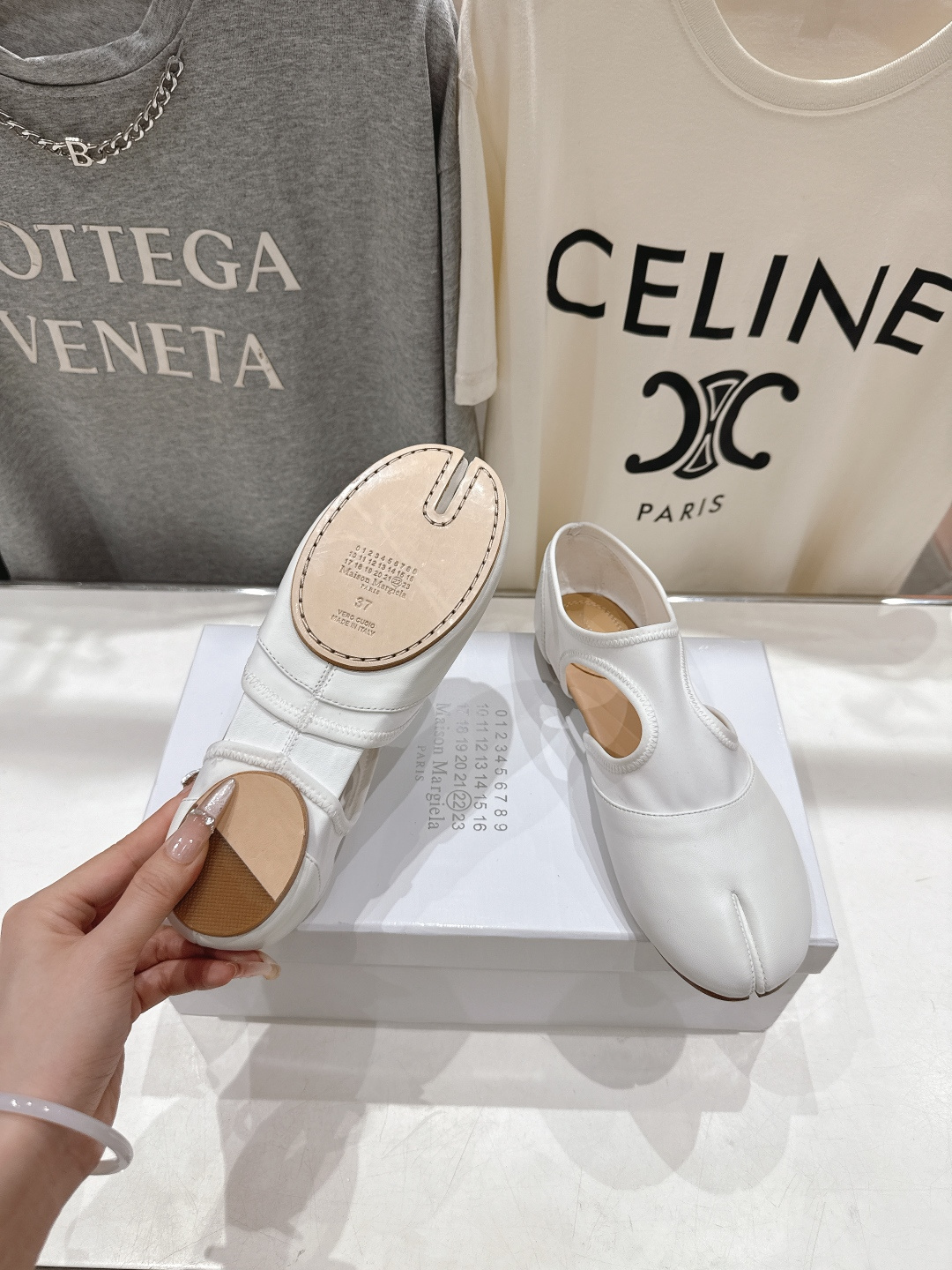 高版本出厂 MM6【Maison Magical】马吉拉26ss春夏新品文艺复古风一脚蹬平底分趾鞋懒人鞋