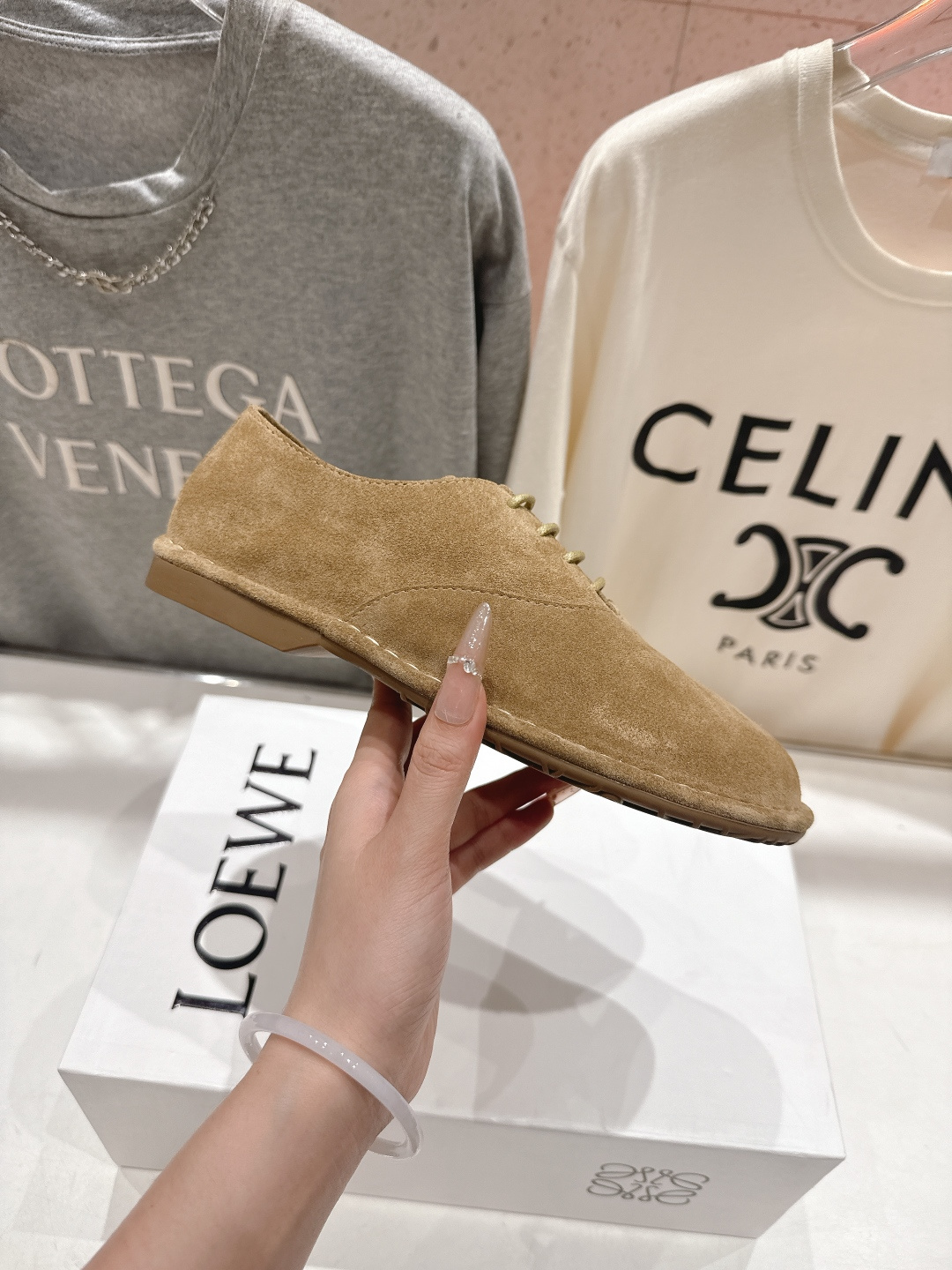 高版本出厂 LOEWE/罗意威F036 2026ss早春新款平底鞋乐福鞋单鞋非常舒服的平底鞋，极简设计理