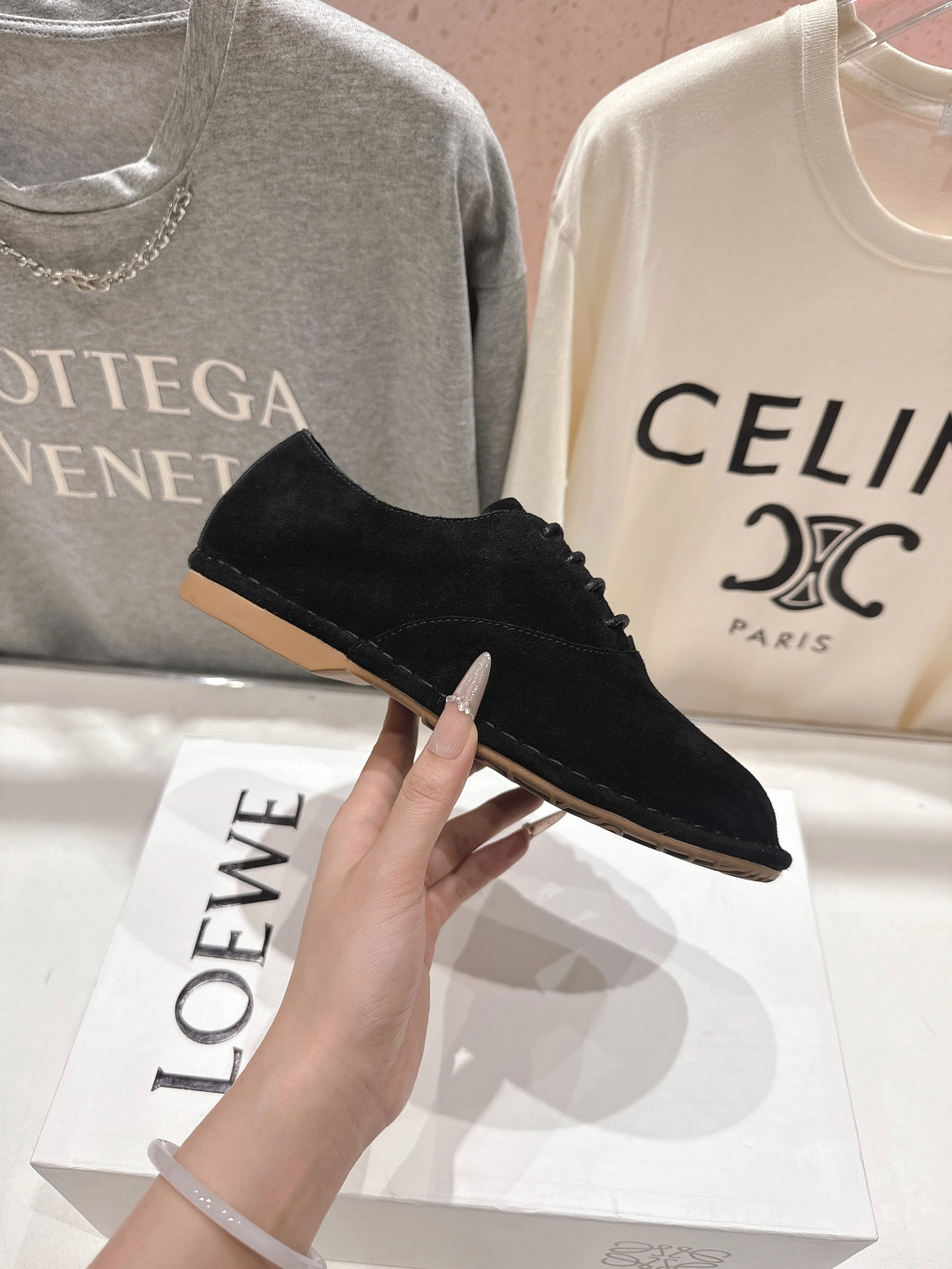 高版本出厂 LOEWE/罗意威F036 2026ss早春新款平底鞋乐福鞋单鞋非常舒服的平底鞋，极简设计理