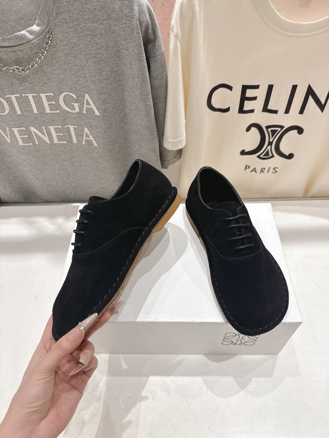 高版本出厂 LOEWE/罗意威F036 2026ss早春新款平底鞋乐福鞋单鞋非常舒服的平底鞋，极简设计理