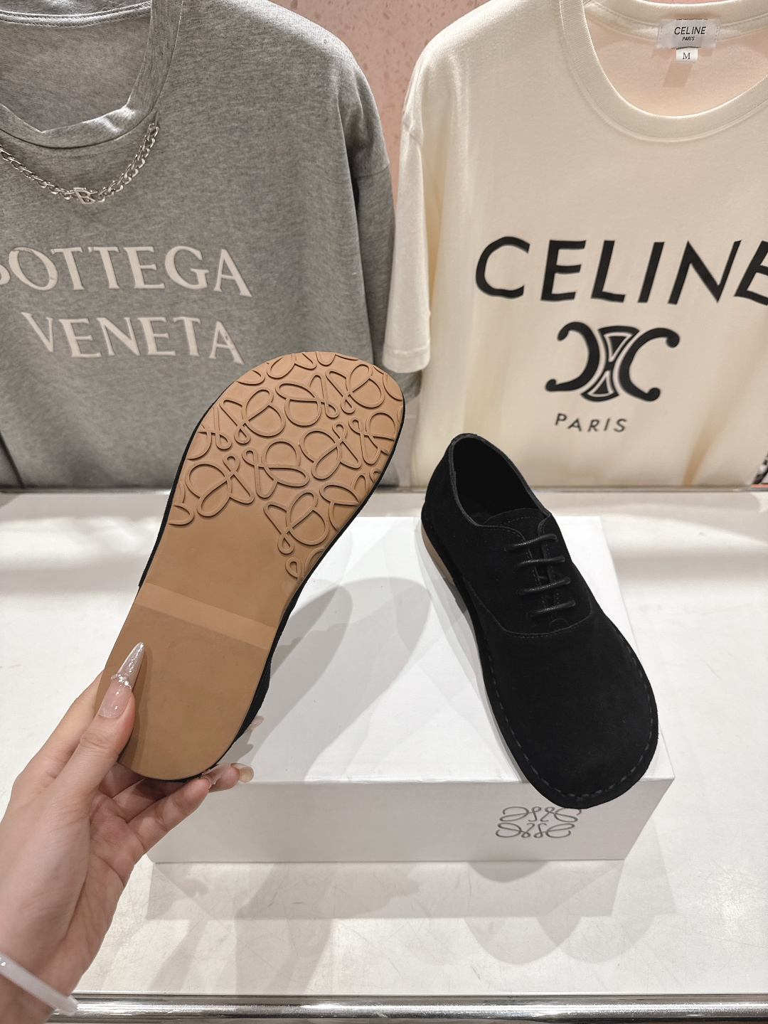 高版本出厂 LOEWE/罗意威F036 2026ss早春新款平底鞋乐福鞋单鞋非常舒服的平底鞋，极简设计理