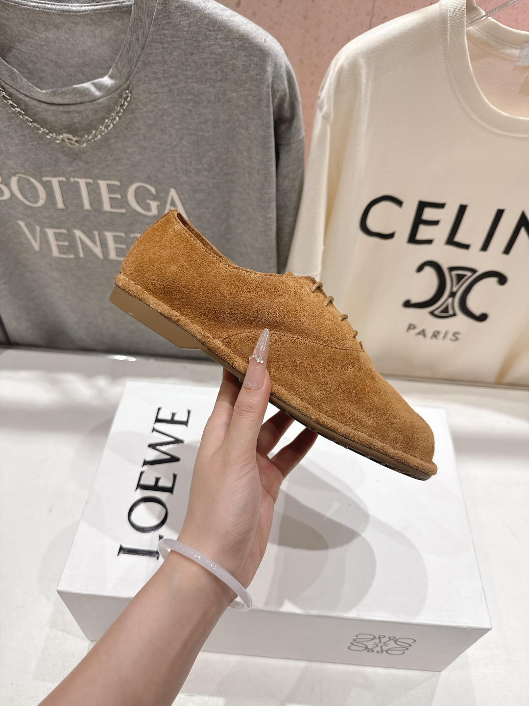 高版本出厂 LOEWE/罗意威F036 2026ss早春新款平底鞋乐福鞋单鞋非常舒服的平底鞋，极简设计理