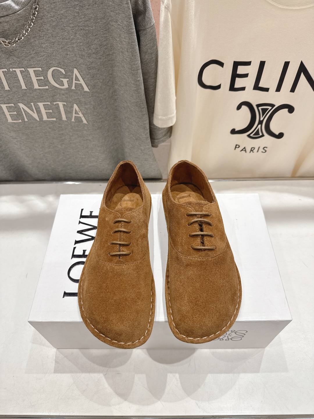 高版本出厂 LOEWE/罗意威F036 2026ss早春新款平底鞋乐福鞋单鞋非常舒服的平底鞋，极简设计理