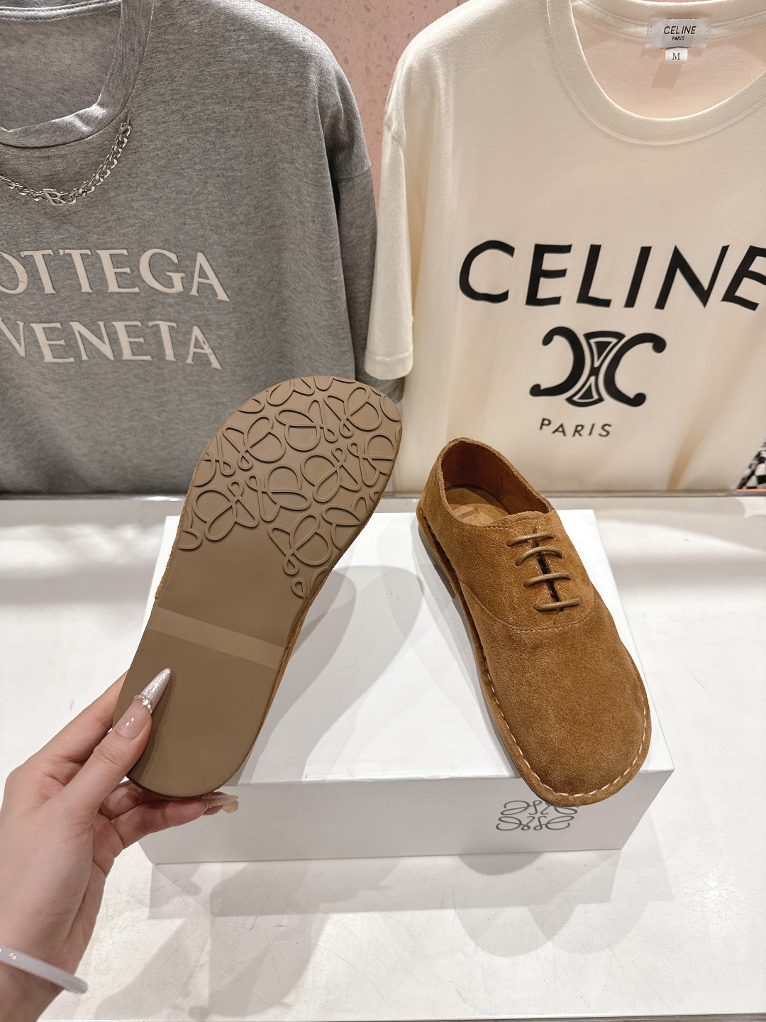 高版本出厂 LOEWE/罗意威F036 2026ss早春新款平底鞋乐福鞋单鞋非常舒服的平底鞋，极简设计理