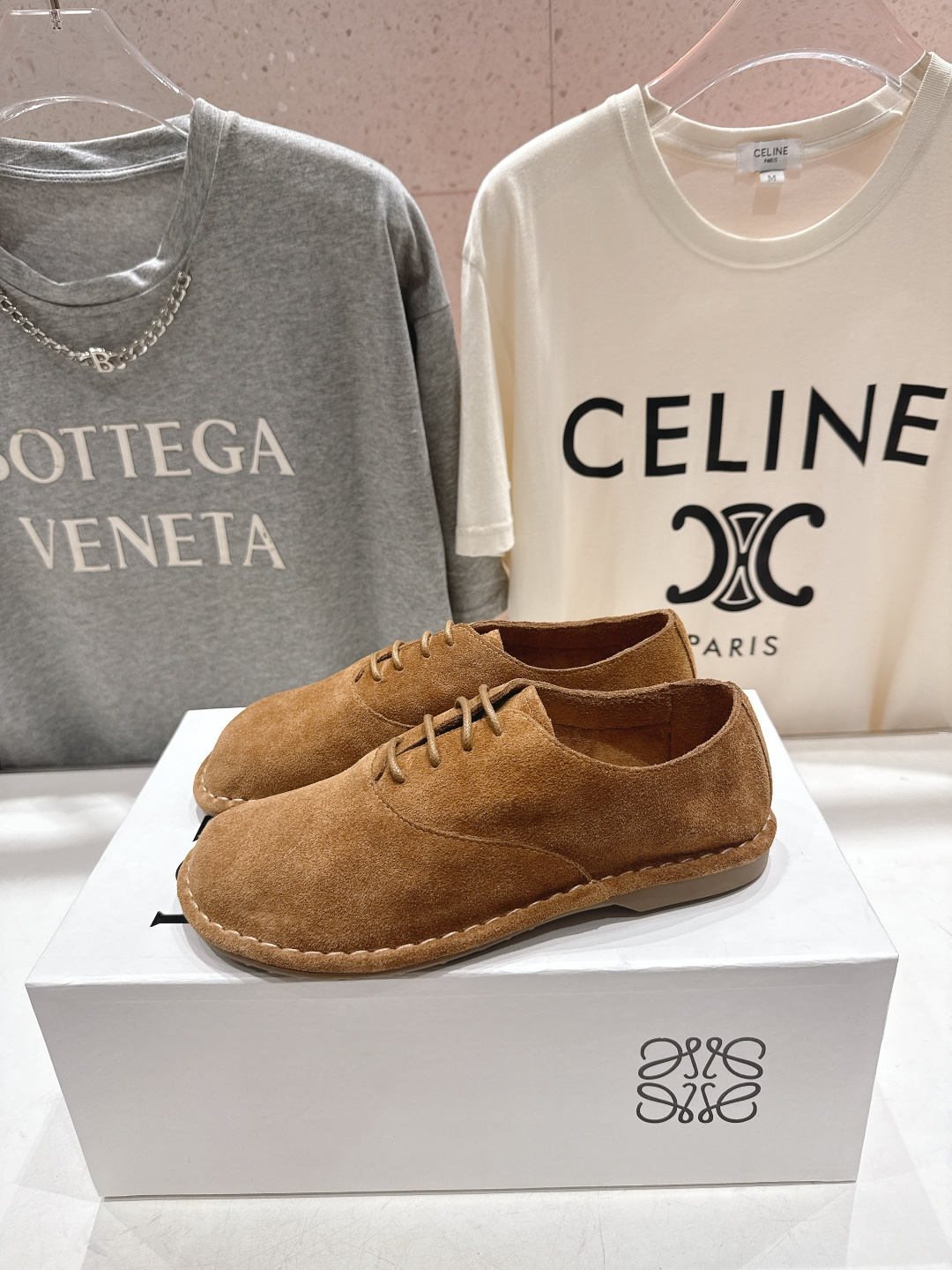 高版本出厂 LOEWE/罗意威F036 2026ss早春新款平底鞋乐福鞋单鞋非常舒服的平底鞋，极简设计理