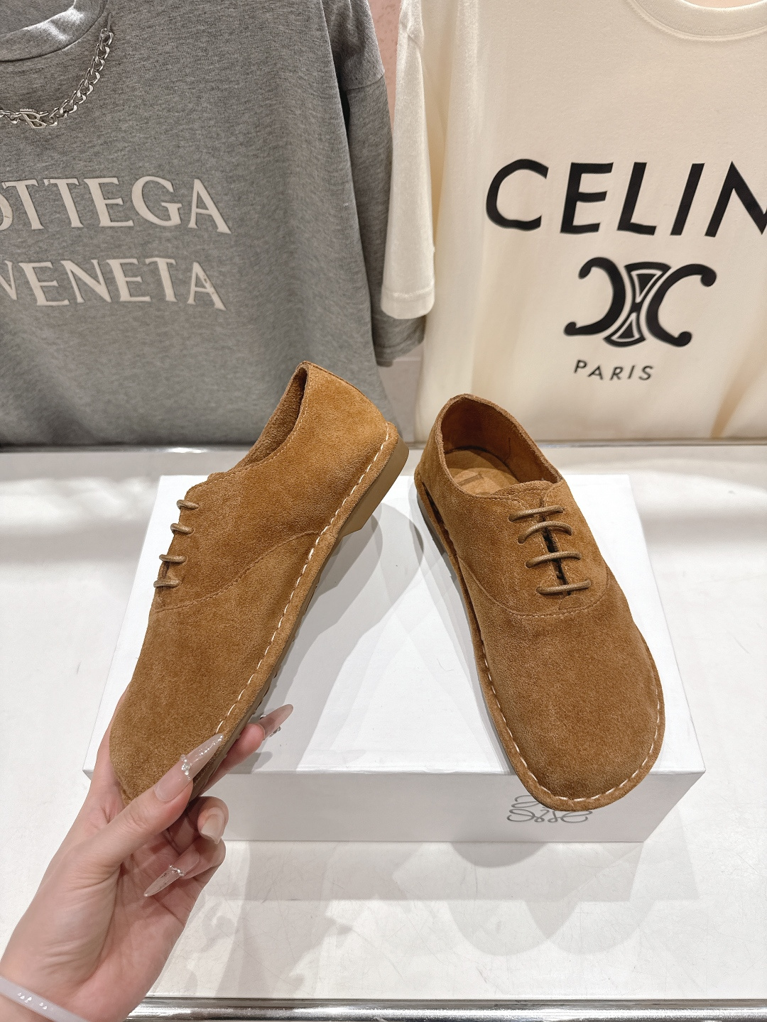 高版本出厂 LOEWE/罗意威F036 2026ss早春新款平底鞋乐福鞋单鞋非常舒服的平底鞋，极简设计理