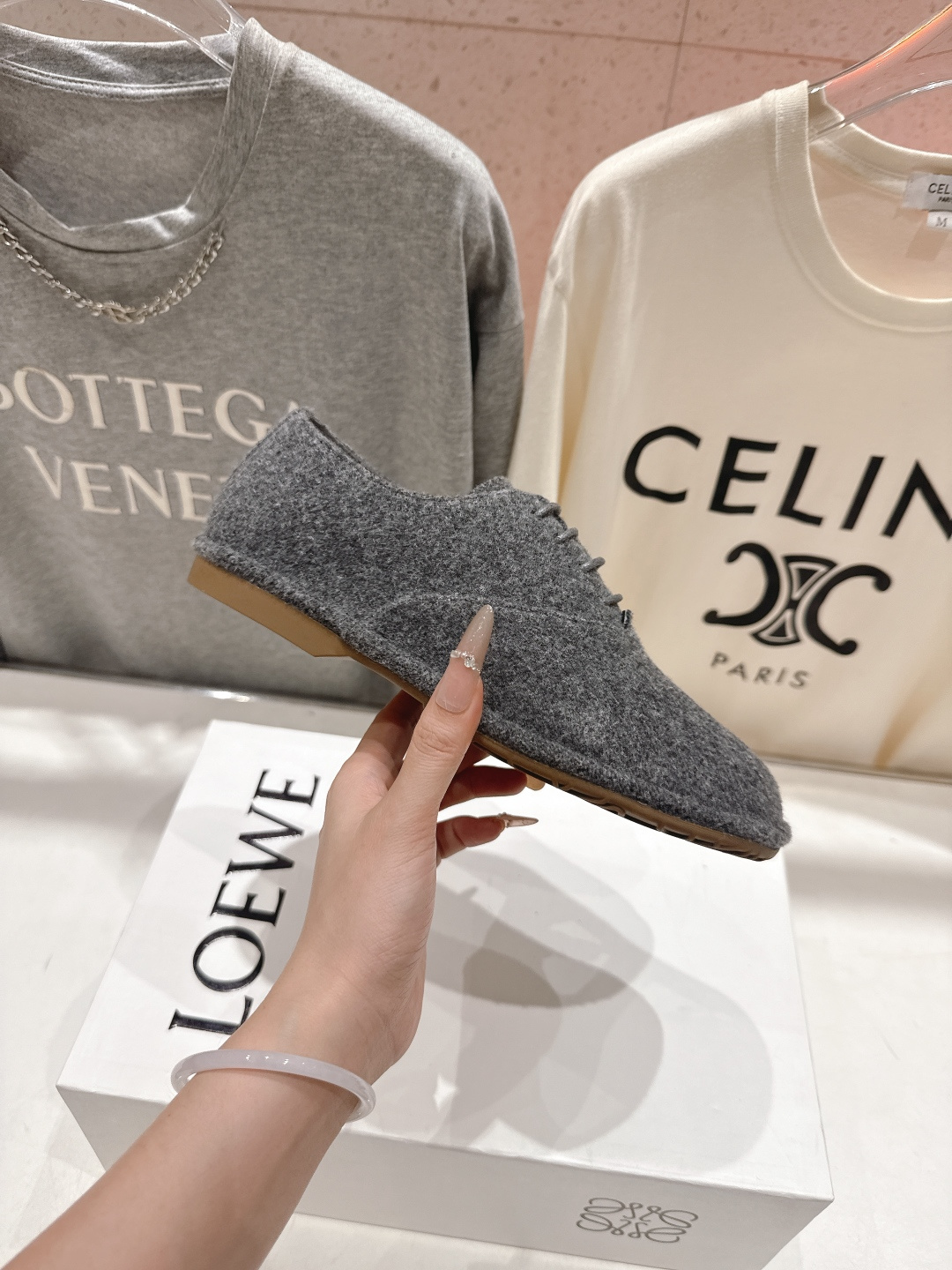 高版本出厂 LOEWE/罗意威F036 2026ss早春新款平底鞋乐福鞋单鞋非常舒服的平底鞋，极简设计理