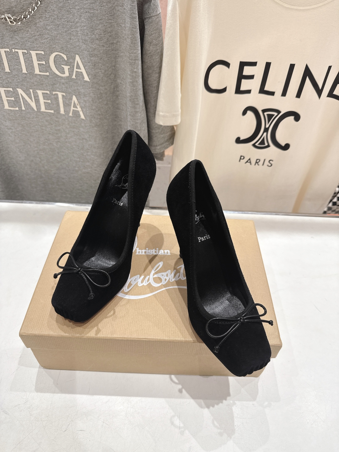 高版本出厂 Christian Loubotti CL红底鞋F030 2026ss新款蝴蝶结仙女风高跟鞋