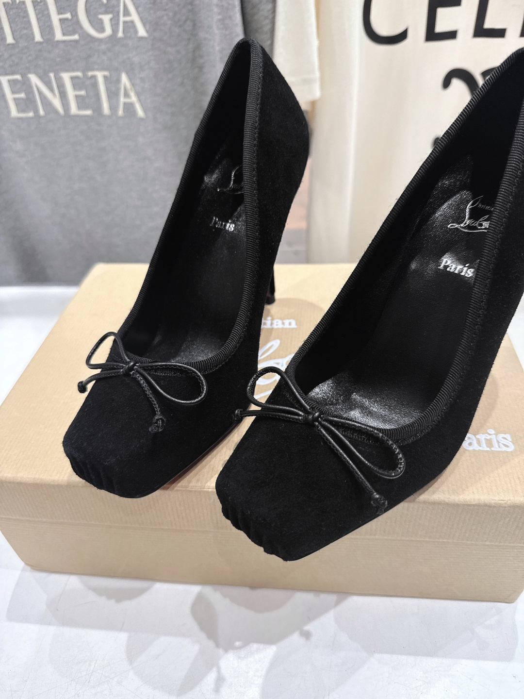 高版本出厂 Christian Loubotti CL红底鞋F030 2026ss新款蝴蝶结仙女风高跟鞋