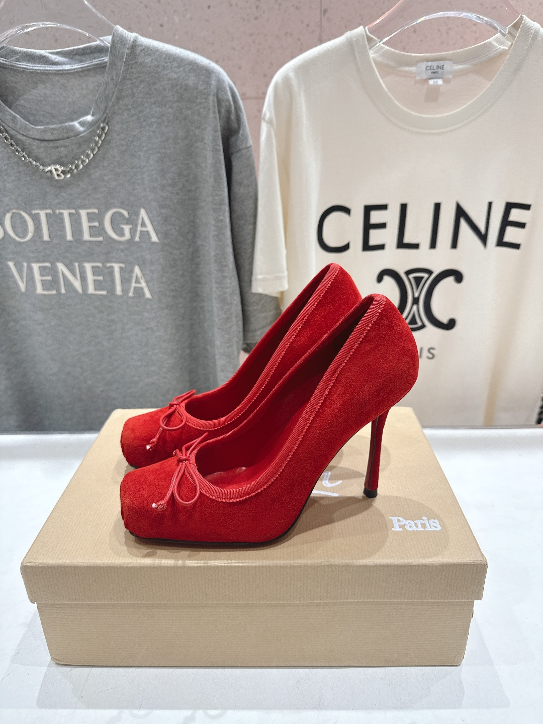 高版本出厂 Christian Loubotti CL红底鞋F030 2026ss新款蝴蝶结仙女风高跟鞋
