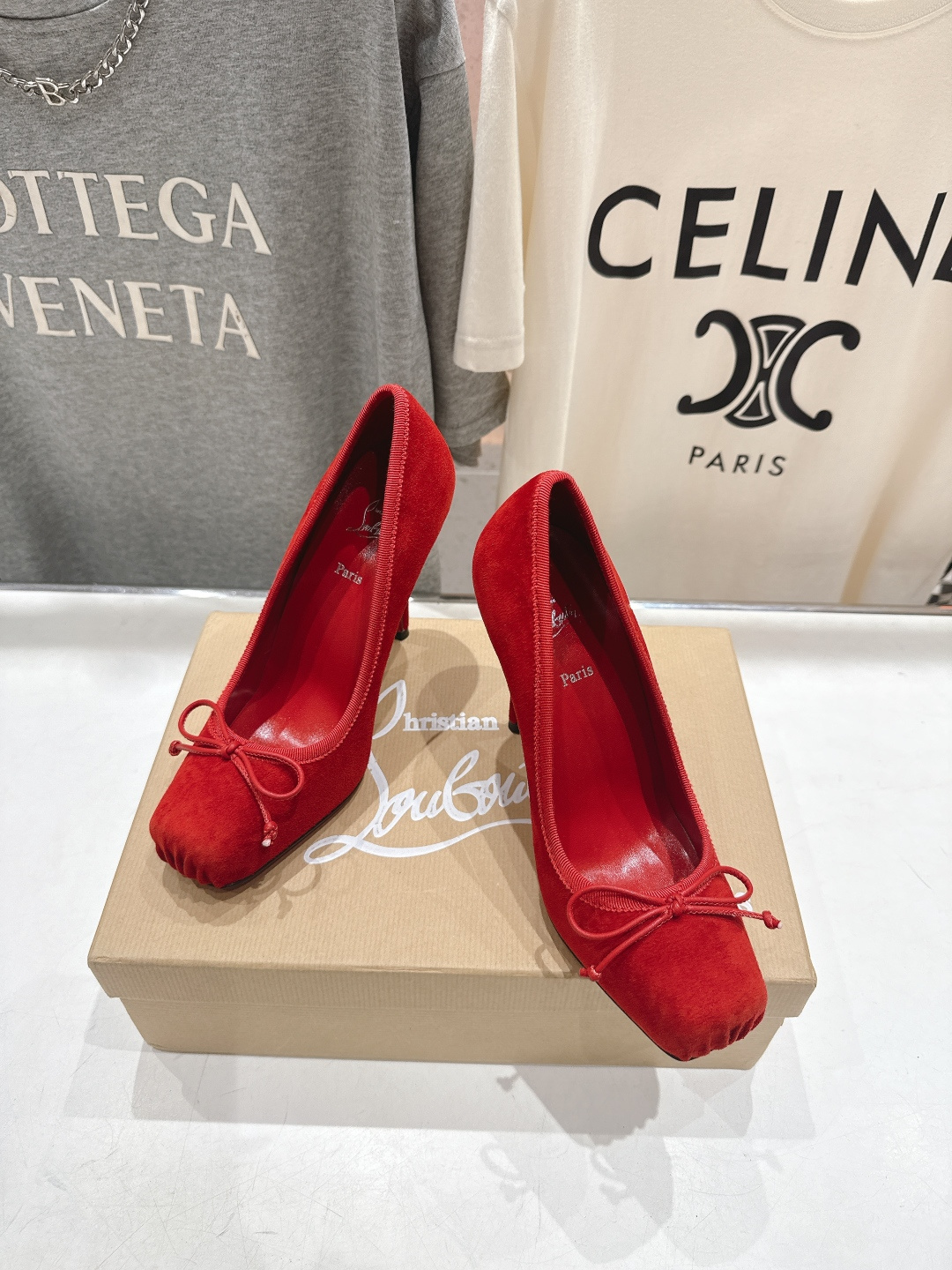 高版本出厂 Christian Loubotti CL红底鞋F030 2026ss新款蝴蝶结仙女风高跟鞋