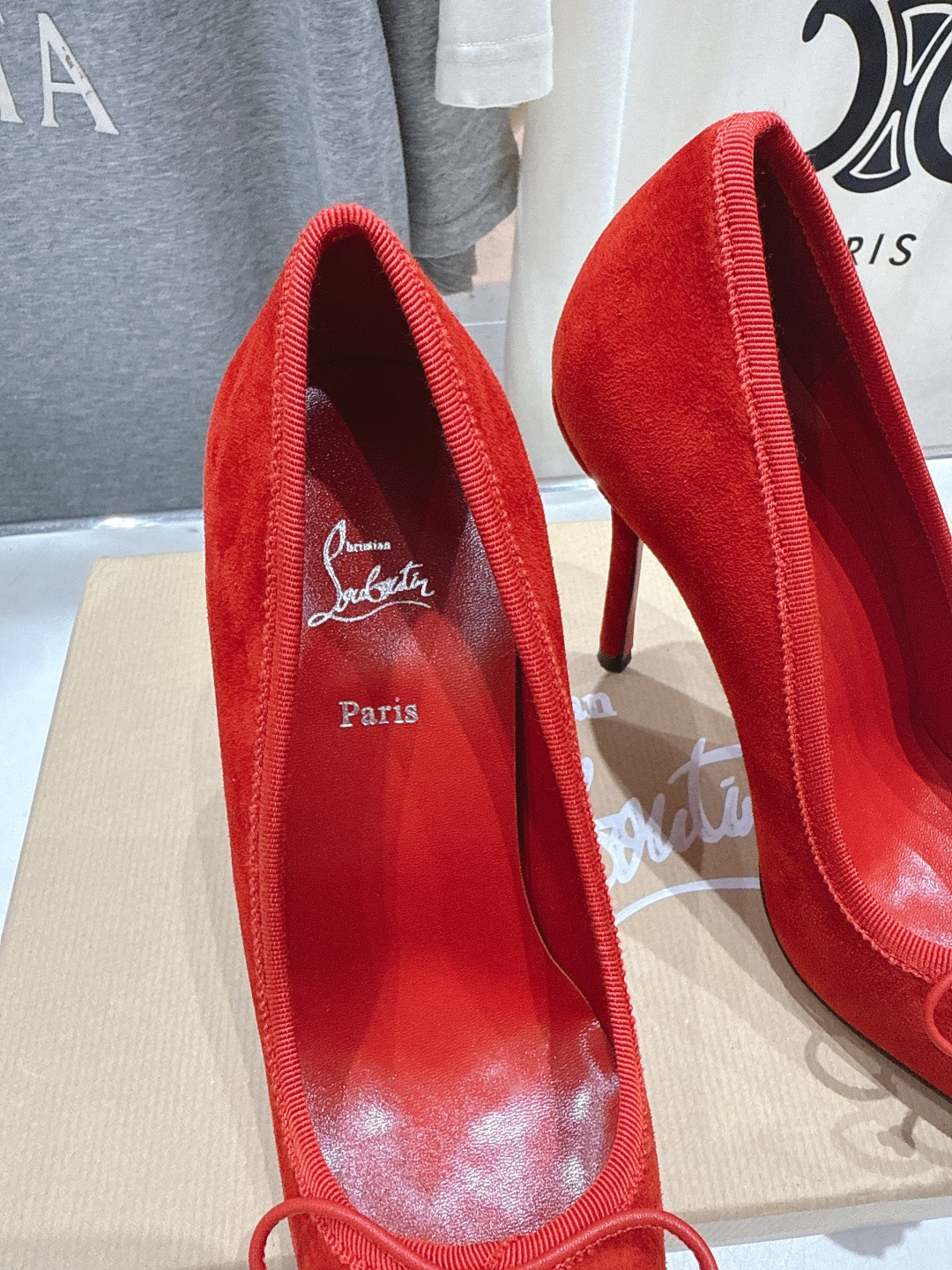 高版本出厂 Christian Loubotti CL红底鞋F030 2026ss新款蝴蝶结仙女风高跟鞋