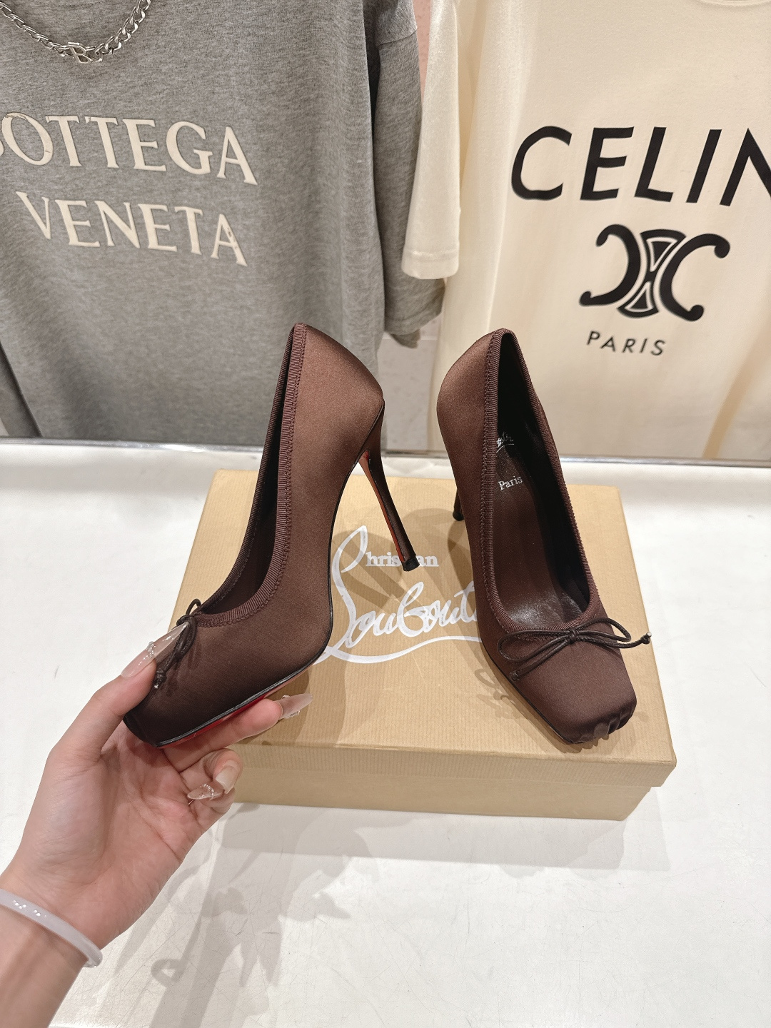 高版本出厂 Christian Loubotti CL红底鞋F030 2026ss新款蝴蝶结仙女风高跟鞋